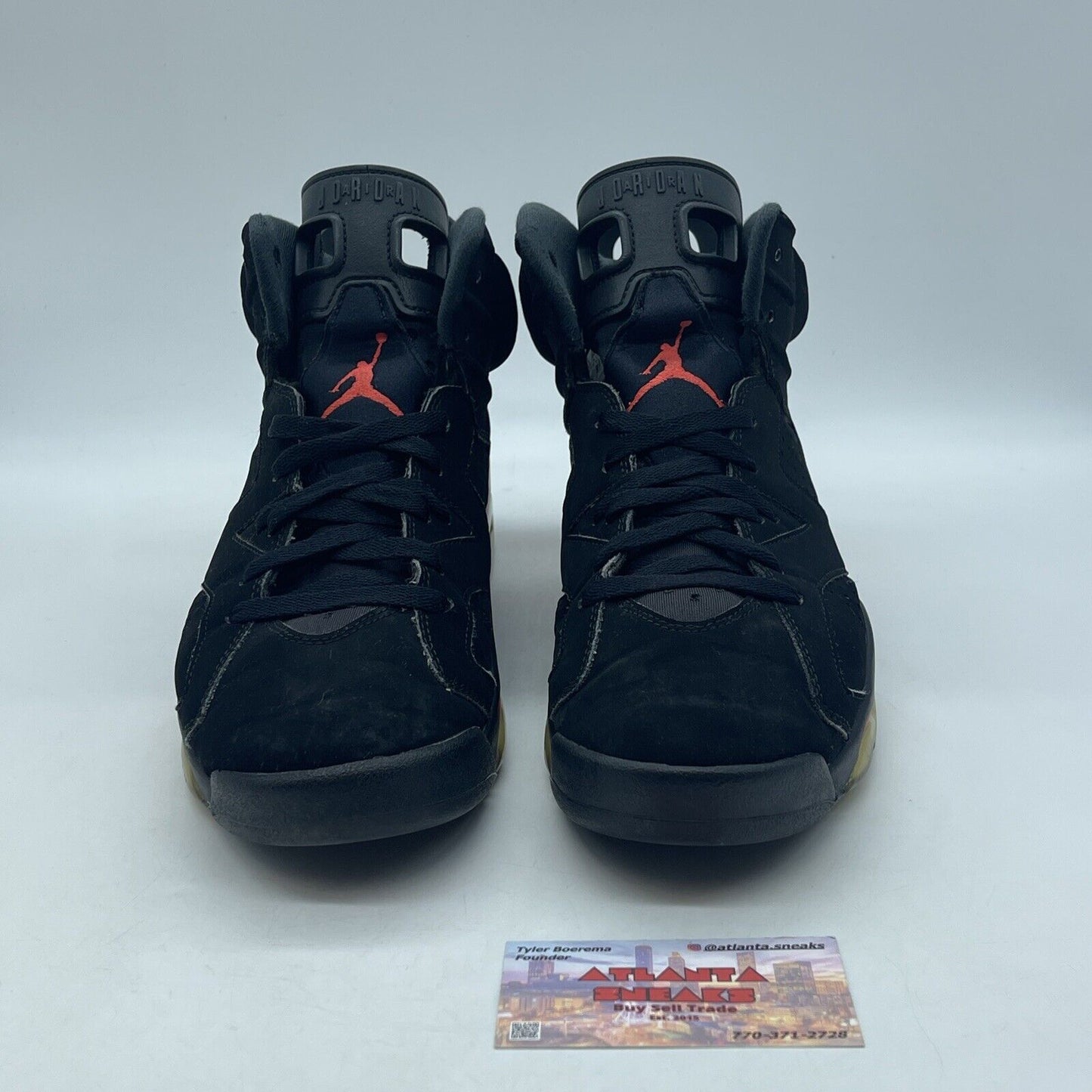 Size 9.5 - Jordan 6 Retro Mid Infrared Black Red White (384664-060)