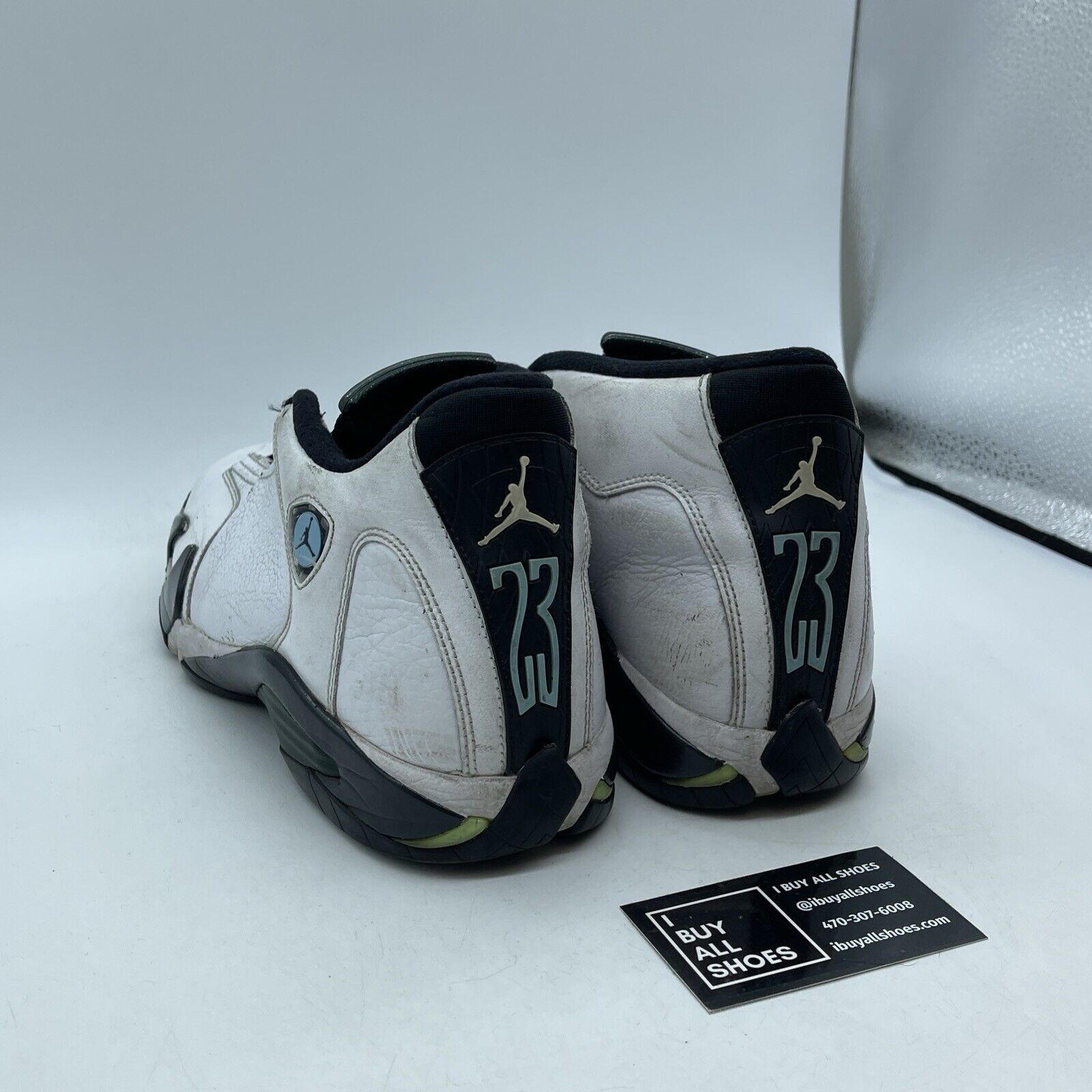 Size 9 - Air Jordan 14 Retro 2016 Oxidized Green White Black Leather(487471-106)