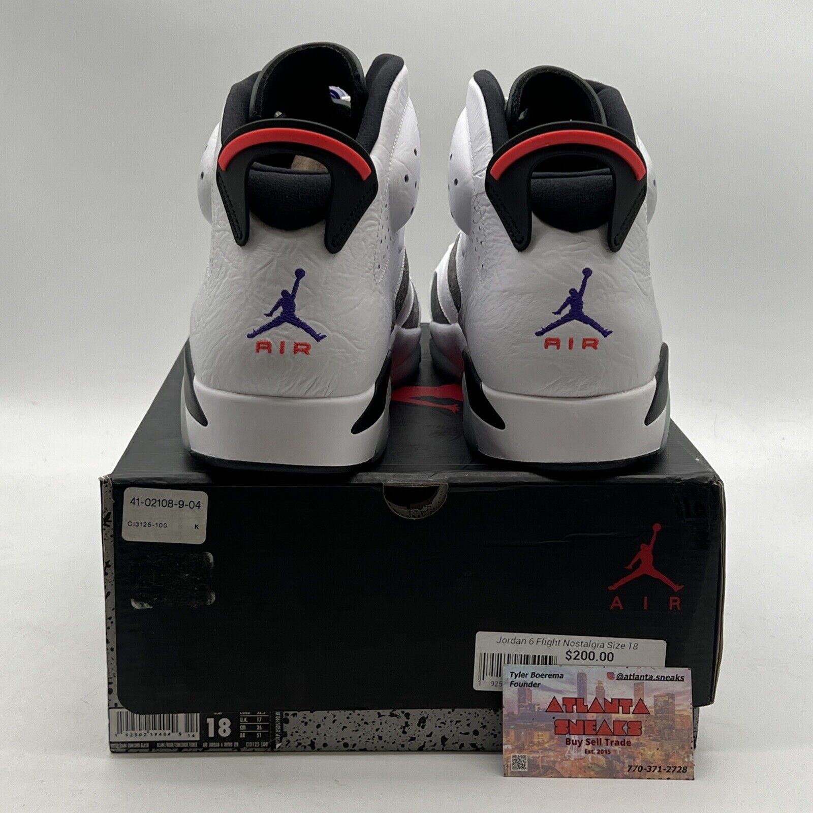 Size 18 - Air Jordan 6 Retro LTR Flint (CI3125-100)