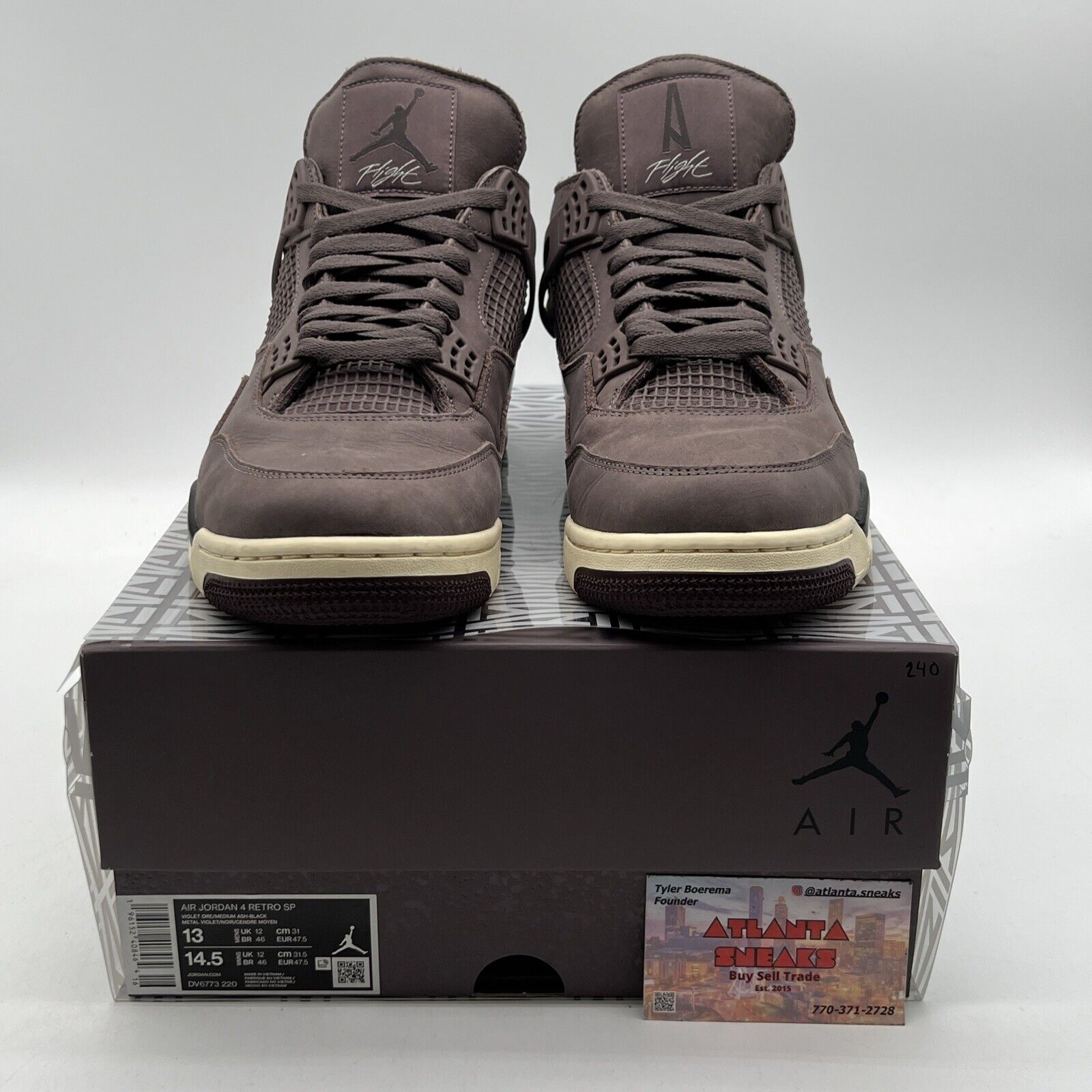 Size 13 - Jordan 4 Retro x A Ma Maniere Mid Violet Ore (DV6773-220)