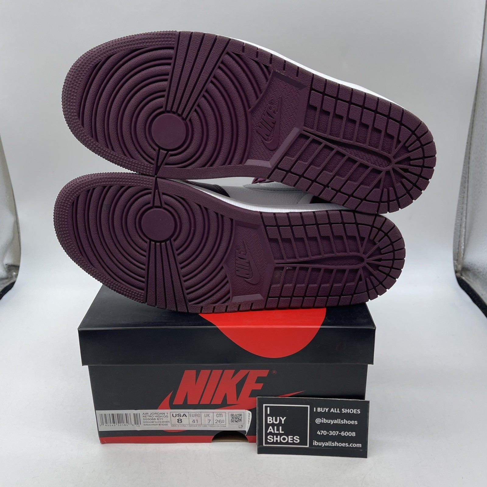 Size 8 - Air Jordan 1 Retro High OG Bordeaux (555088-611)