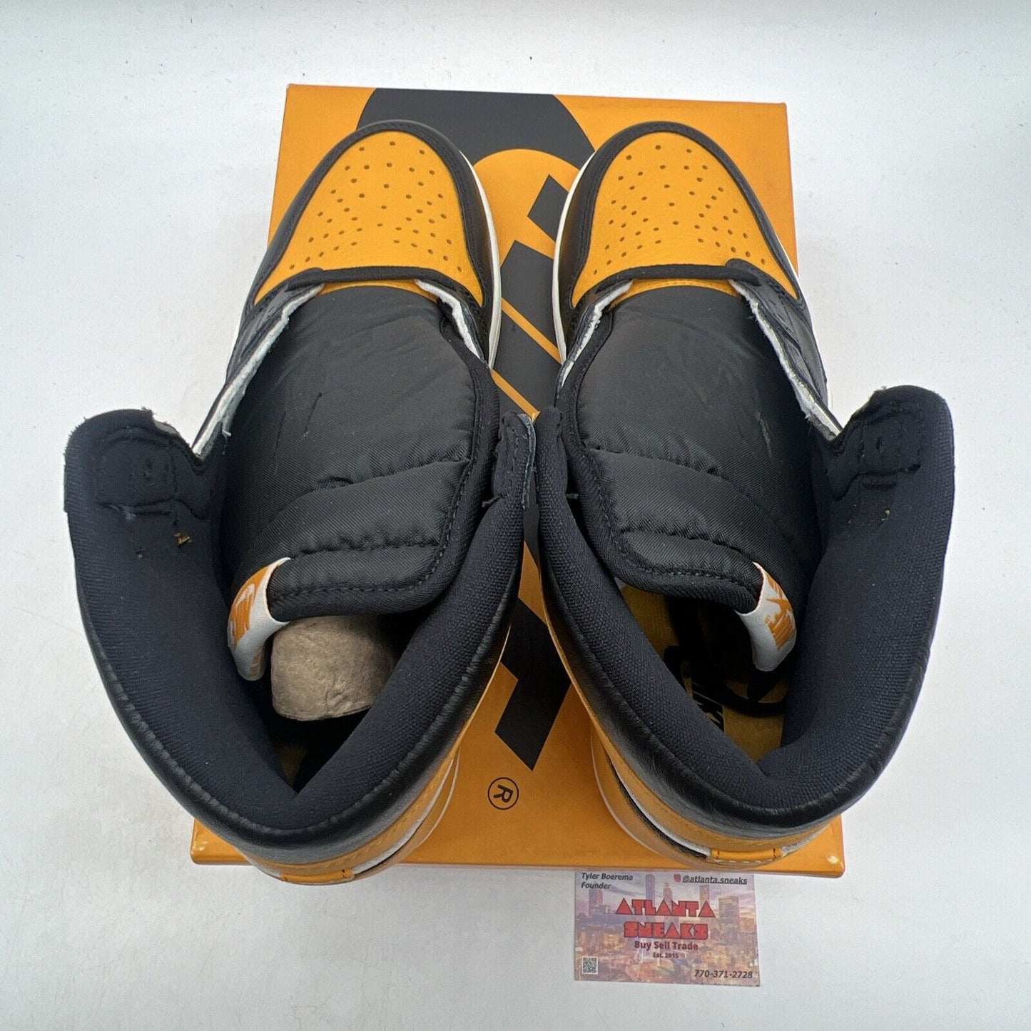 Size 11 - Jordan 1 Retro OG High Yellow Toe Black White Leather (555088-711)