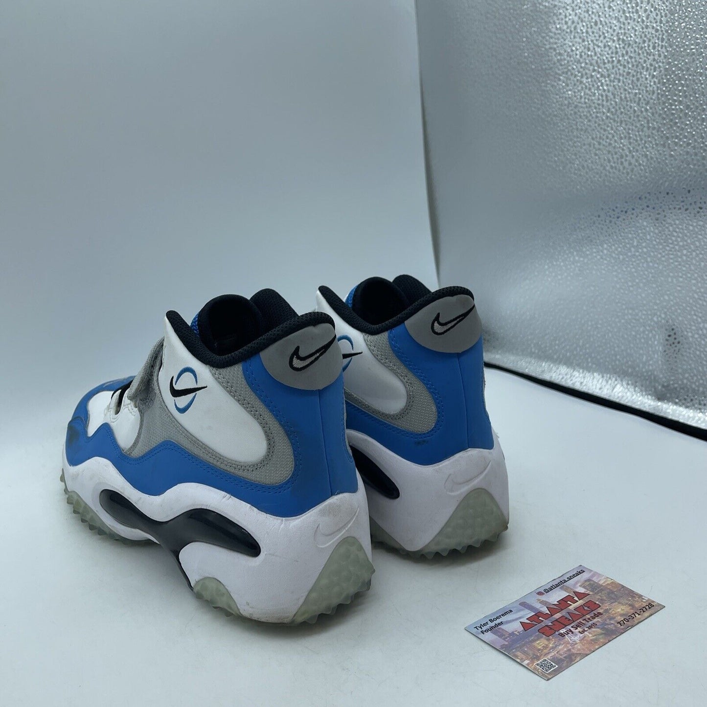 Size 9 - Nike Air Zoom Turf White Photo Blue Grey Black Suede (644104-100)