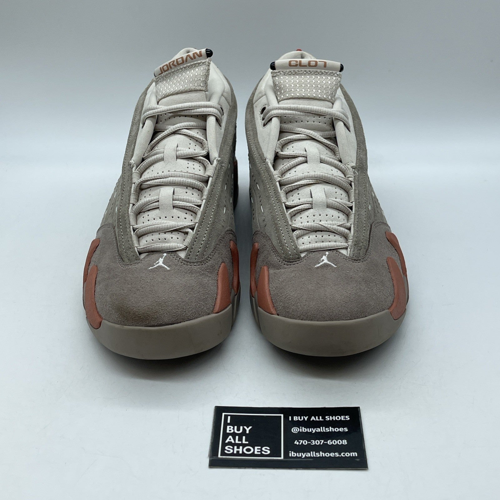 Size 11.5 - CLOT x Air Jordan 14 Retro Low Terracotta Suede (DC9857-200)