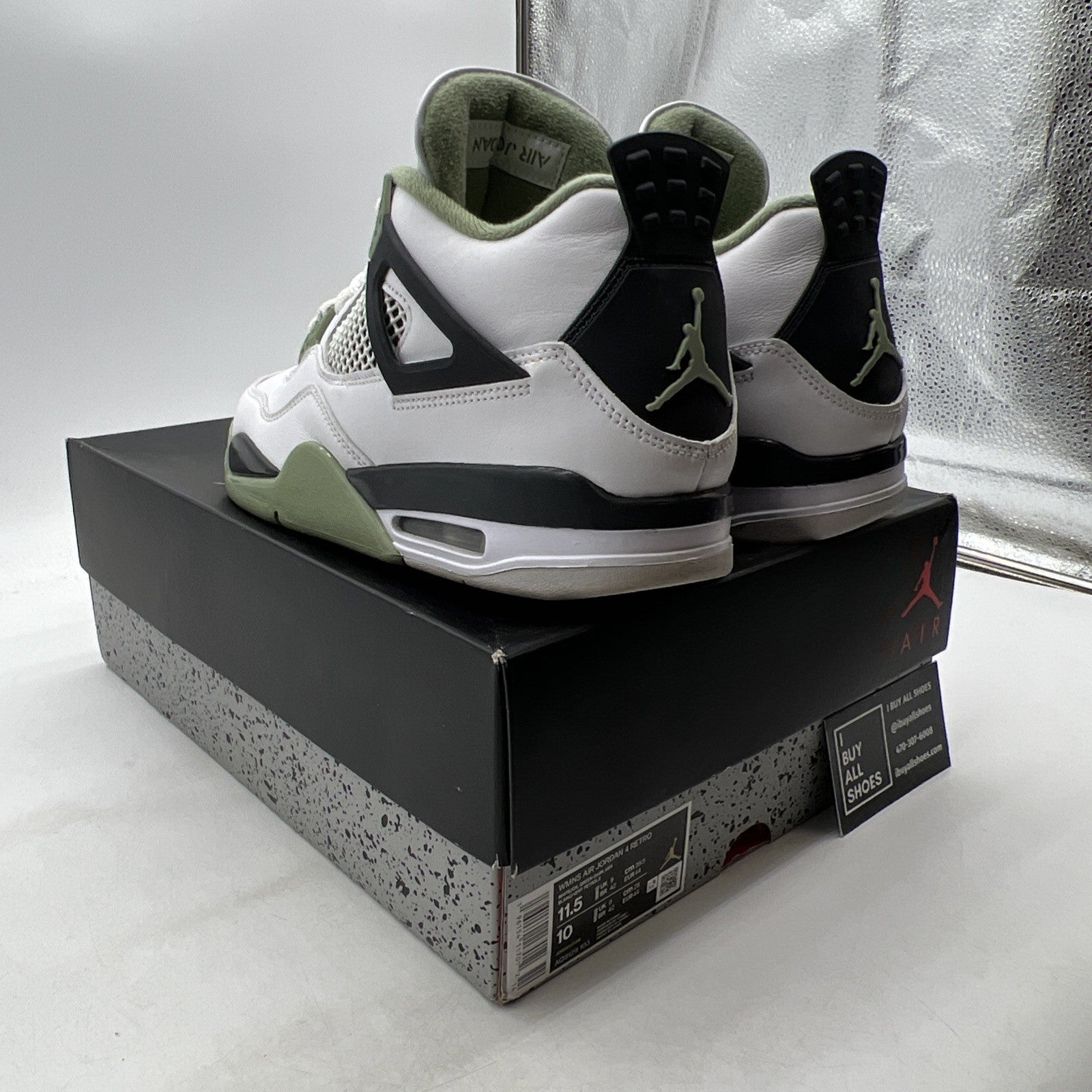 Size 11.5 - Air Jordan 4 Retro Mid Seafoam W (AQ9129-103)