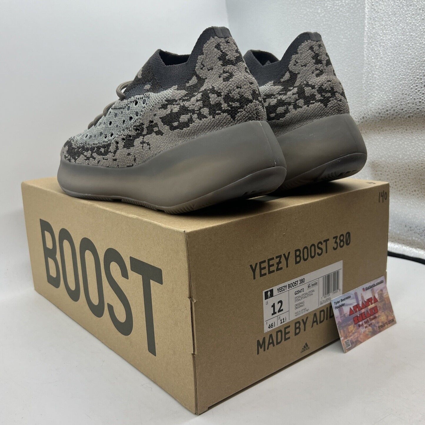 Size 12 - adidas Yeezy Boost 380 Stone Salt Grey Black (GZ0472)