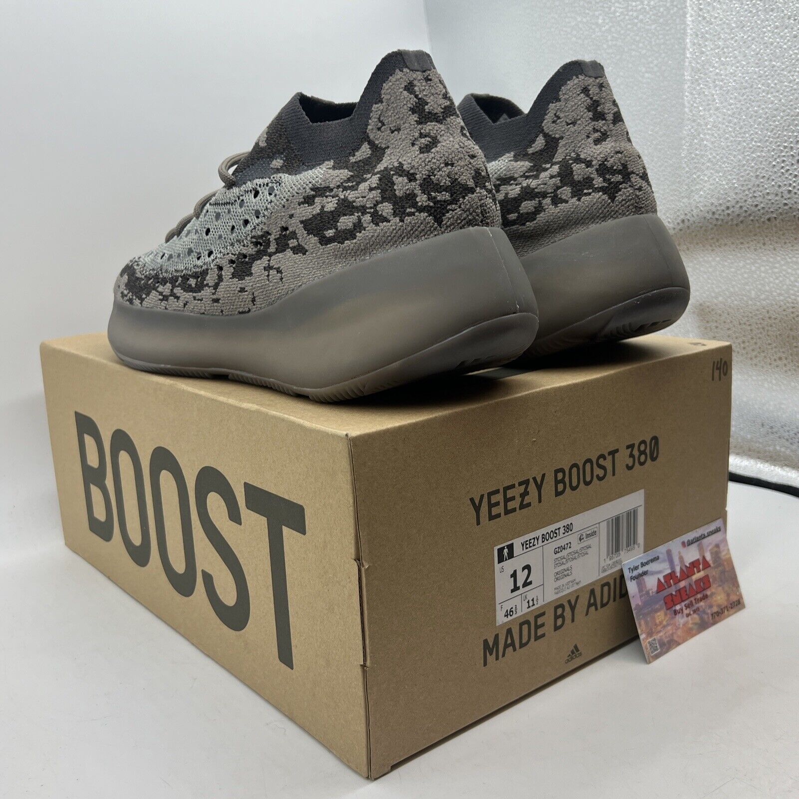 Size 12 - adidas Yeezy Boost 380 Stone Salt Grey Black (GZ0472)