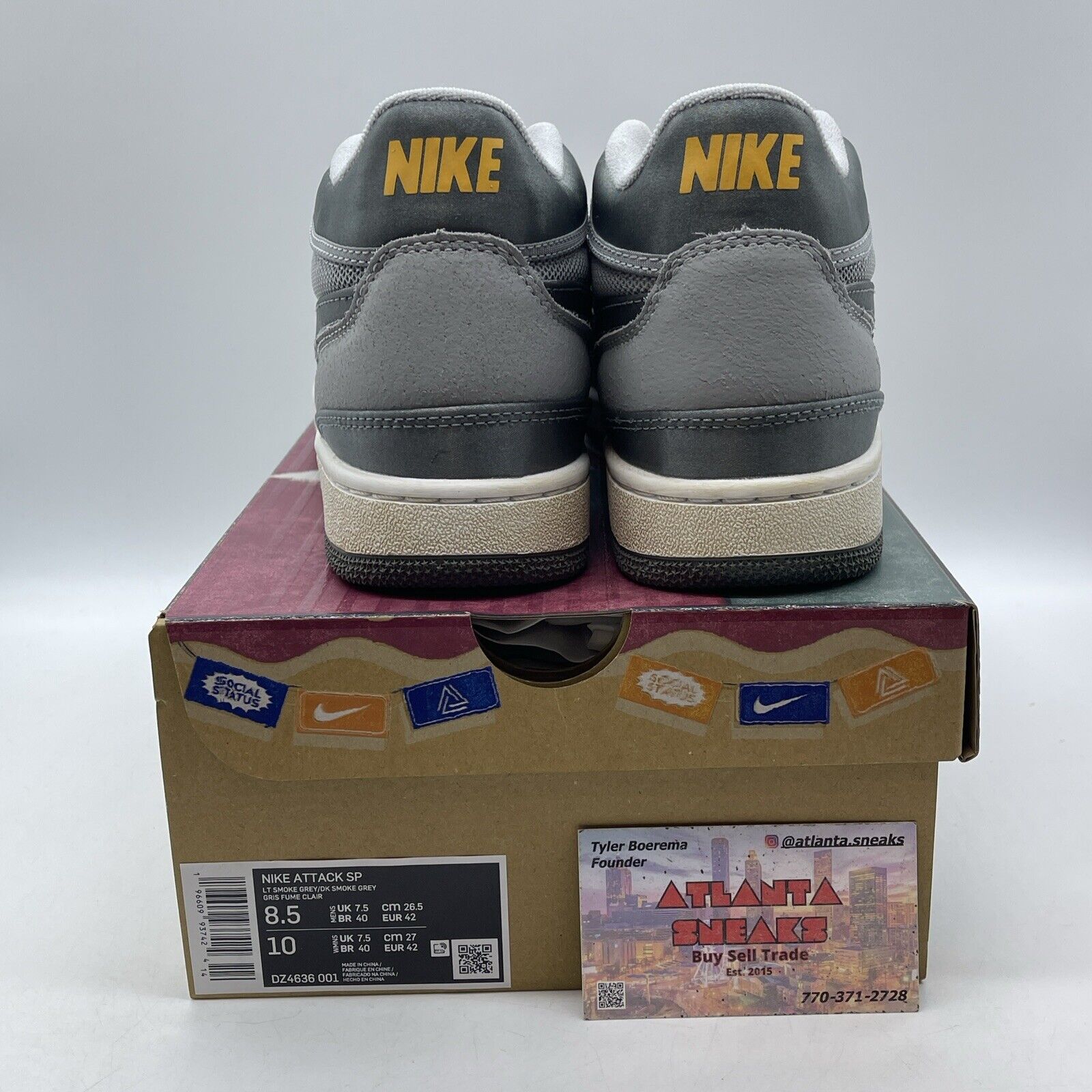 Size 8.5 - Nike Social Status x Mac Attack SP Split Vision Grey (DZ4636-001)