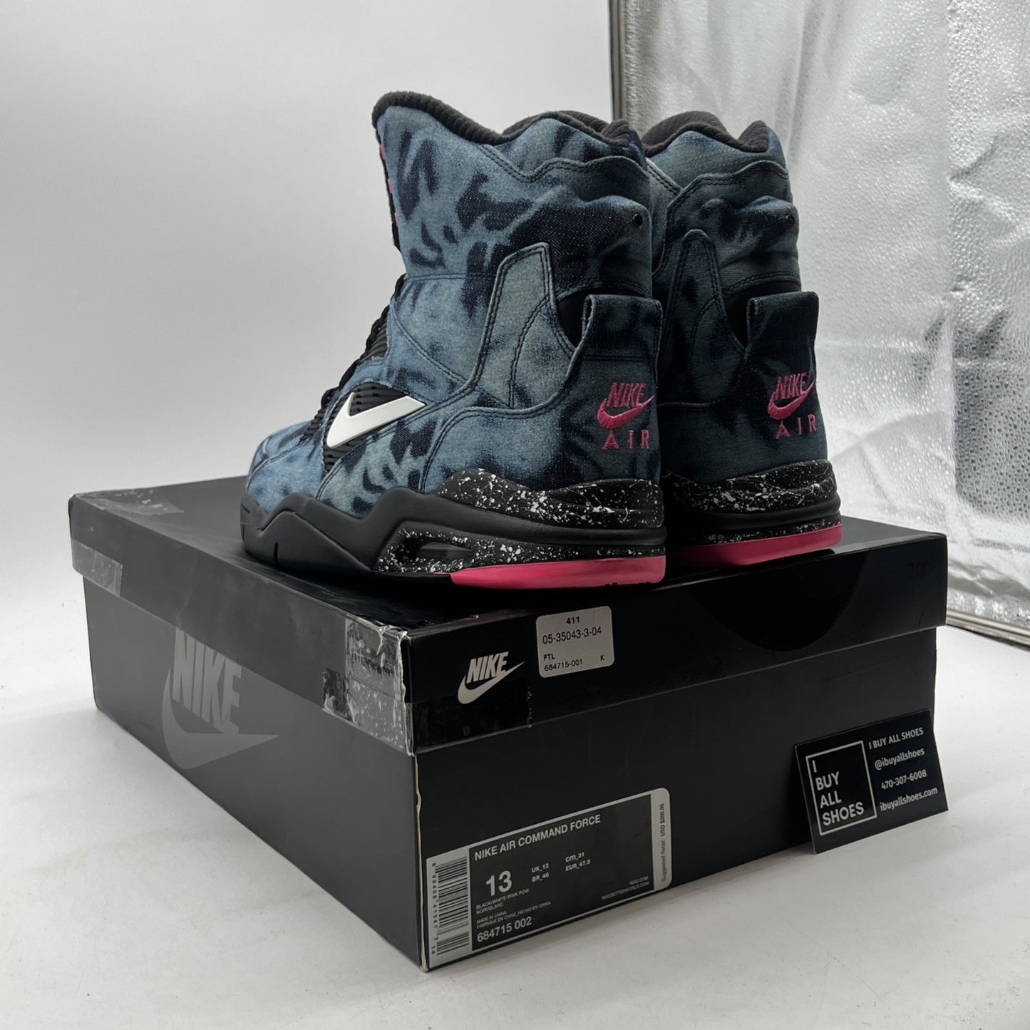Size 13 - Nike Air Command Force Bleached Denim (684715-002)