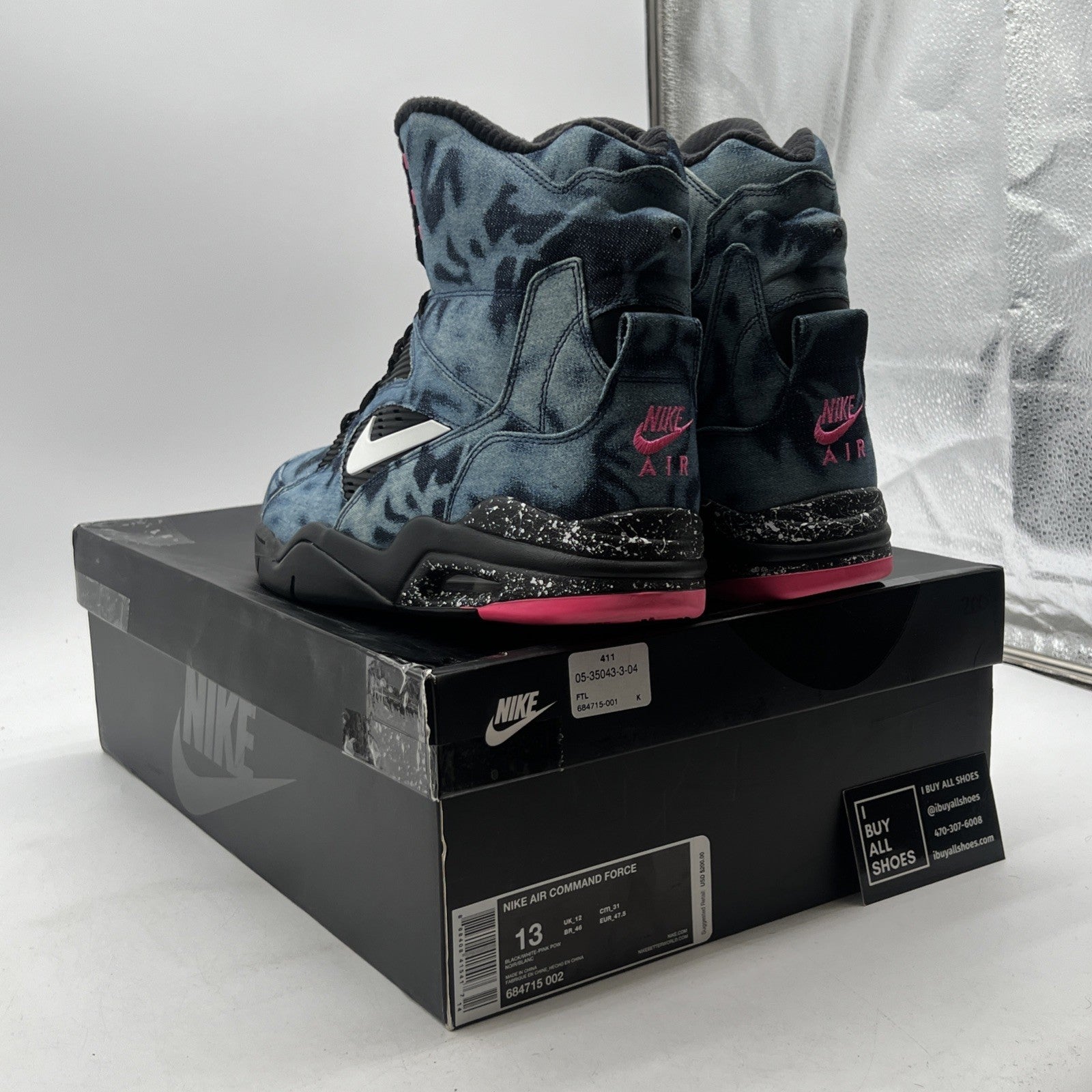 Size 13 - Nike Air Command Force Bleached Denim (684715-002)