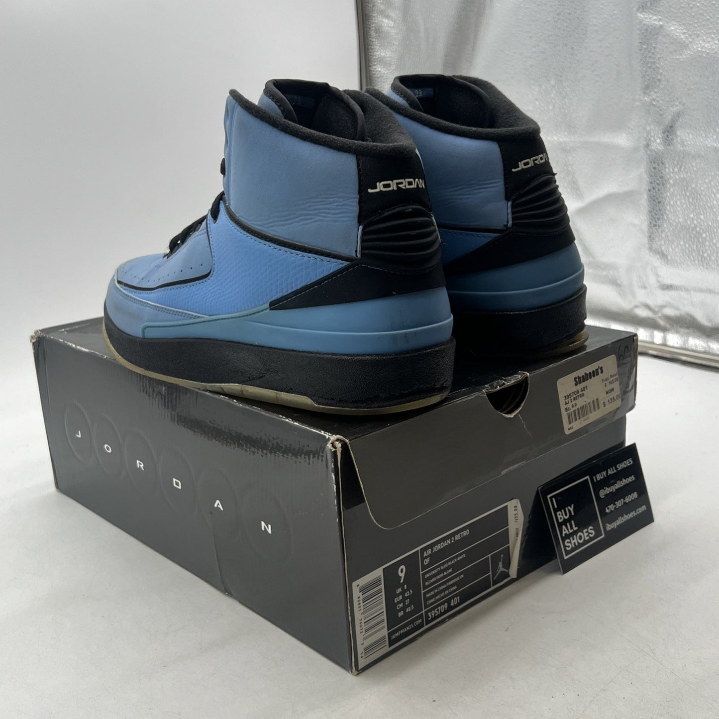 Size 9 - Air Jordan 2 Retro QF University Blue (395709-401)