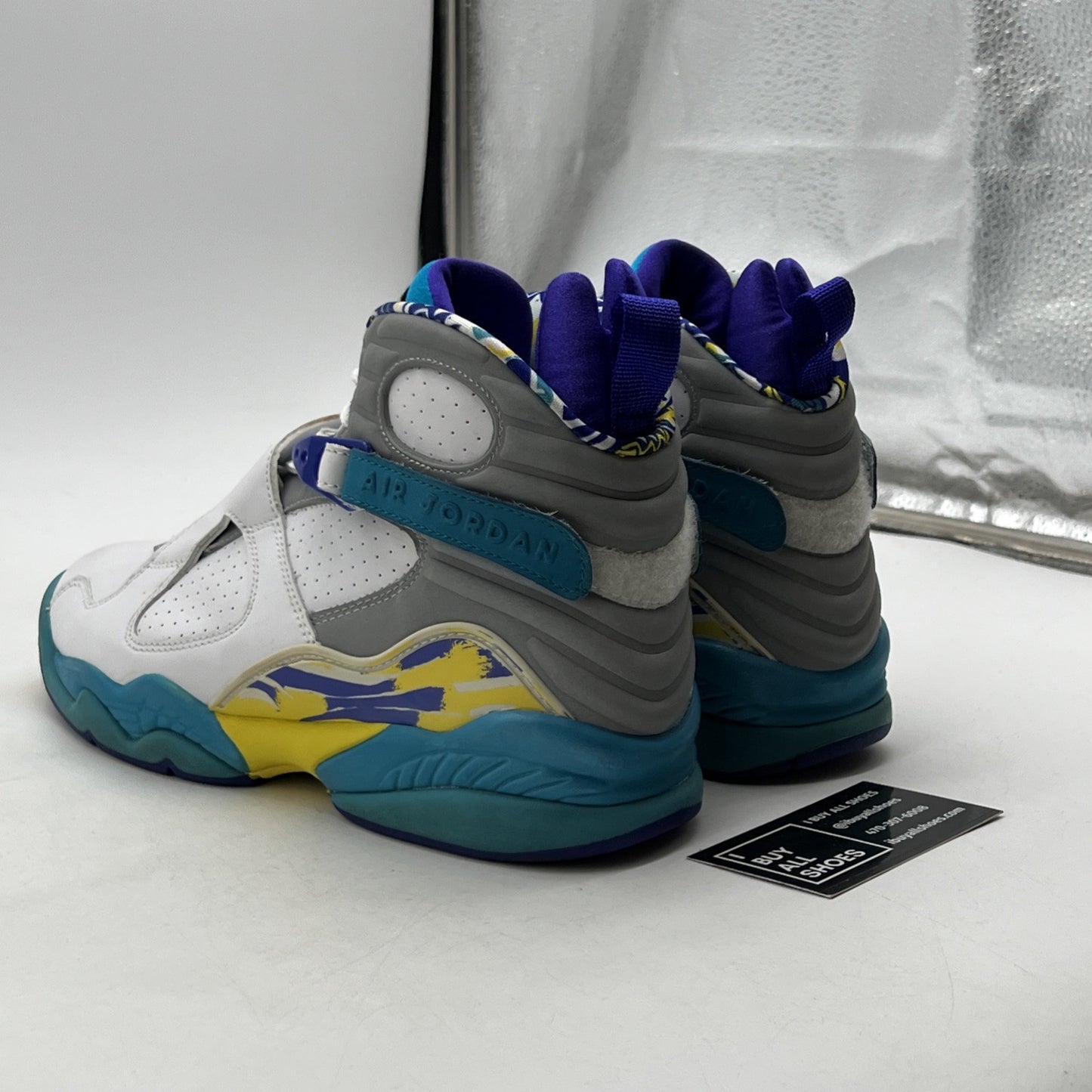 Size 11 - Air Jordan 8 Retro White Aqua W (316836-161)