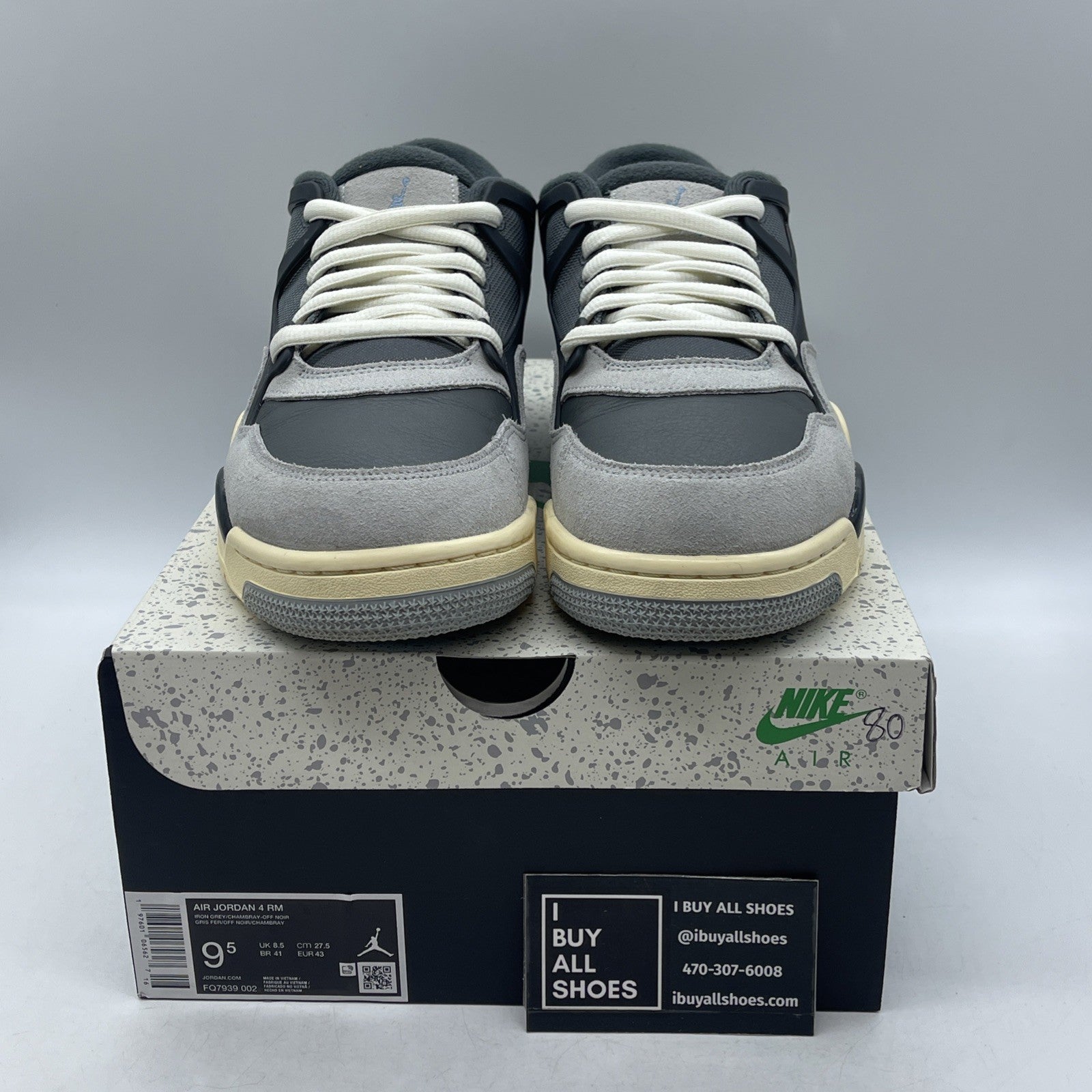 Size 9.5 - Air Jordan 4 RM Iron Grey (FQ7939-002)