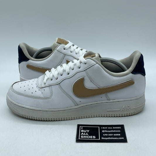 Size 10 - Nike Air Force 1 '07 LV8 Low Removable Swoosh White Vachetta Tan
