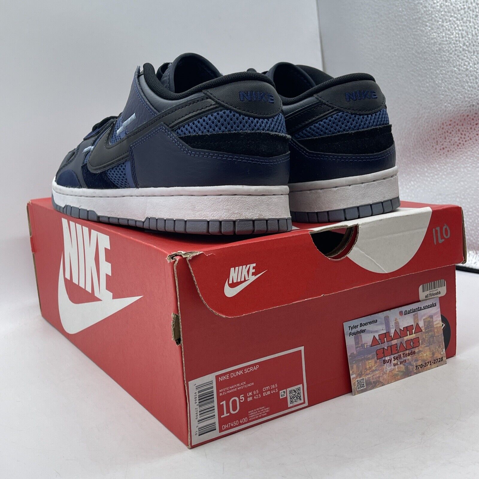 Size 10.5 - Nike Dunk Scrap Low Deep Royal Blue White Leather Suede (DH7450-400)