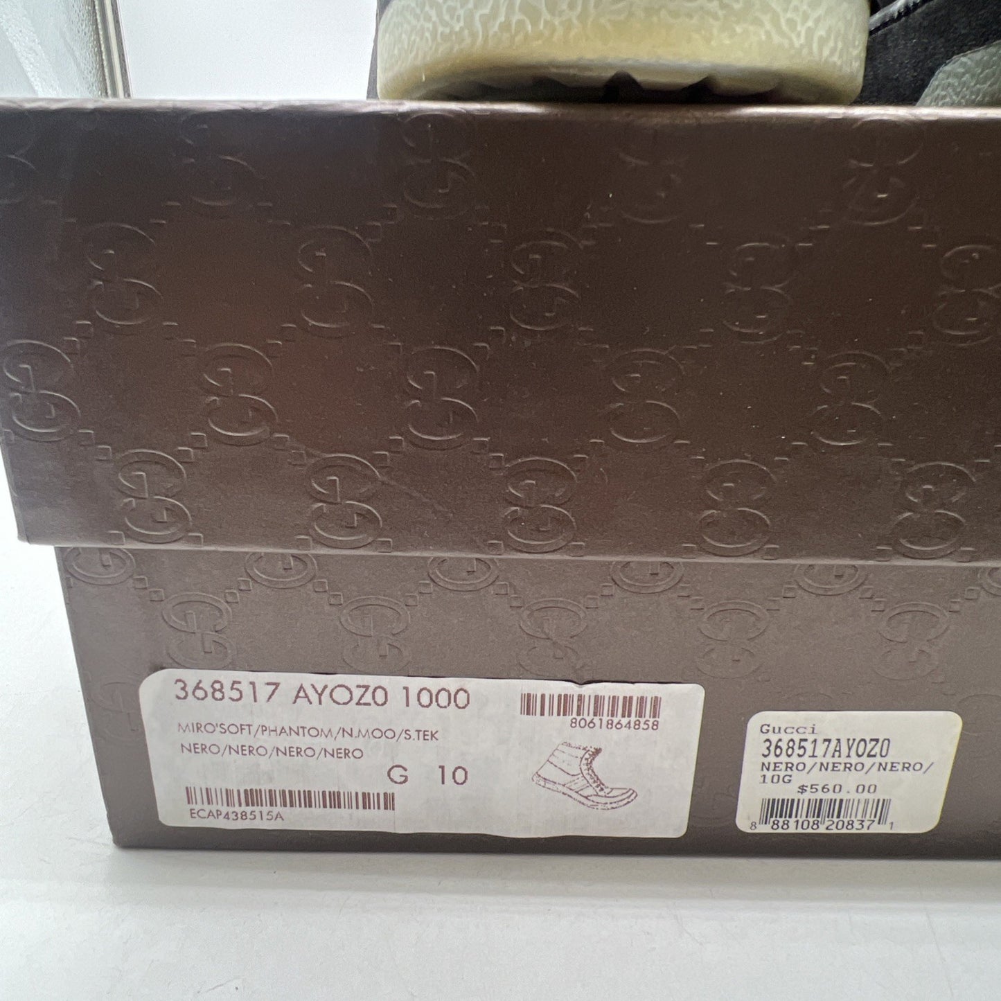 Size 10G - Gucci High-Top Leather (368517-AYOZ0-1000)