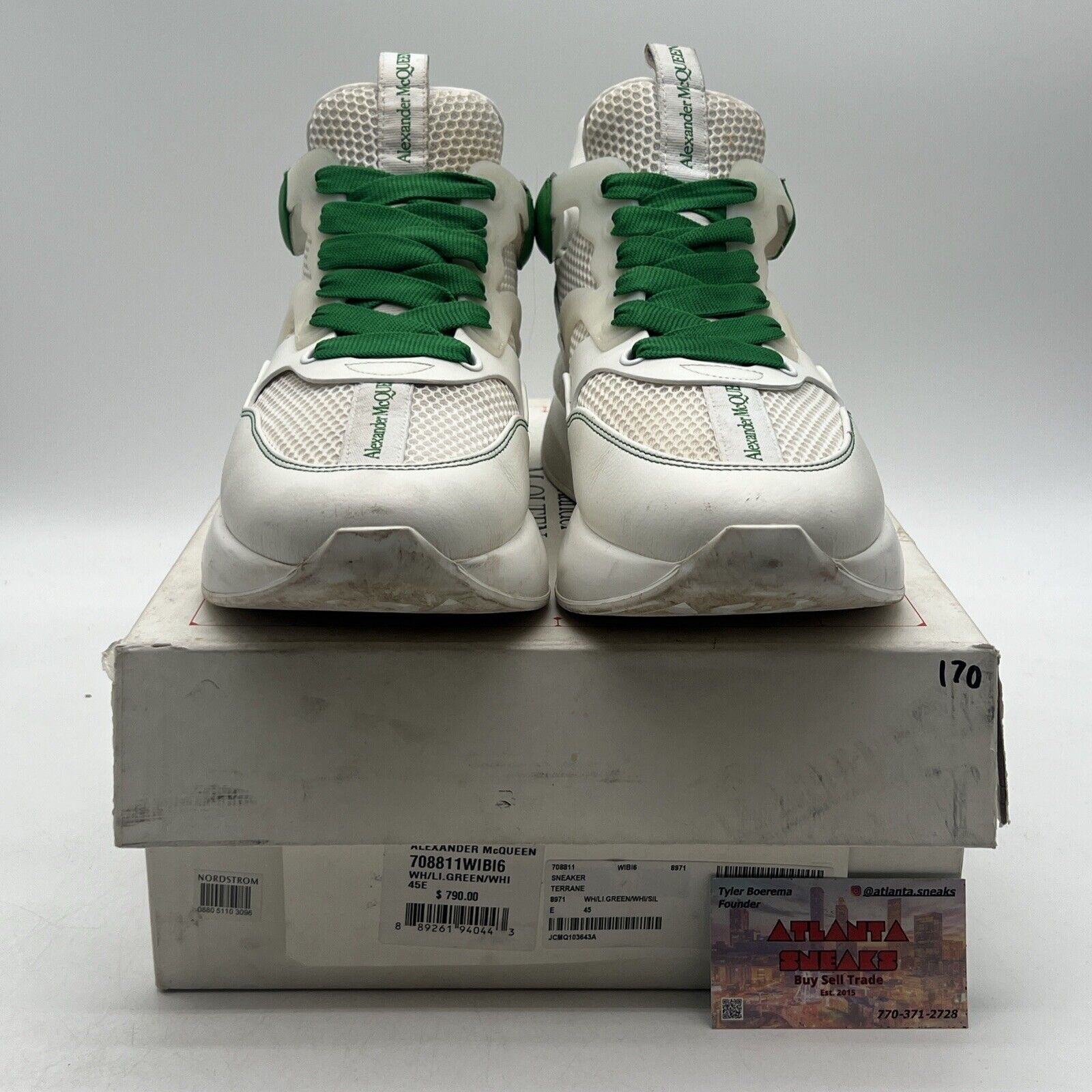 Size 12 - Alexander McQueen Oversized Men's Runner  White Green