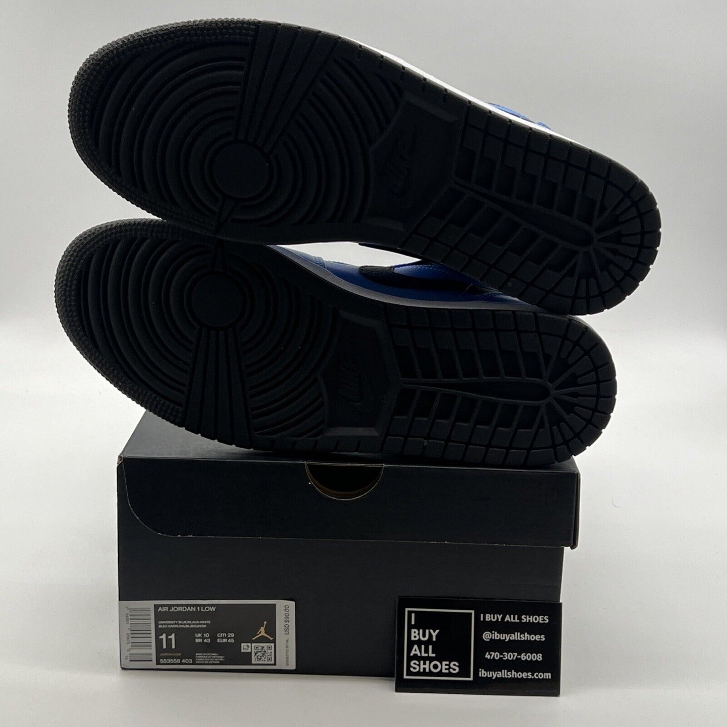 Size 11 - Air Jordan 1 Low University Blue Black (553558-403)
