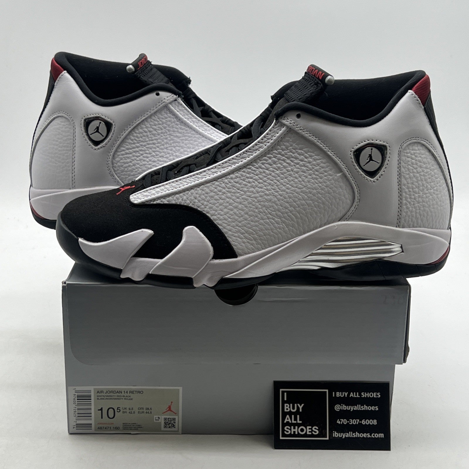 Size 10.5 - Air Jordan 14 Retro 2024 Black Toe (487471-160)