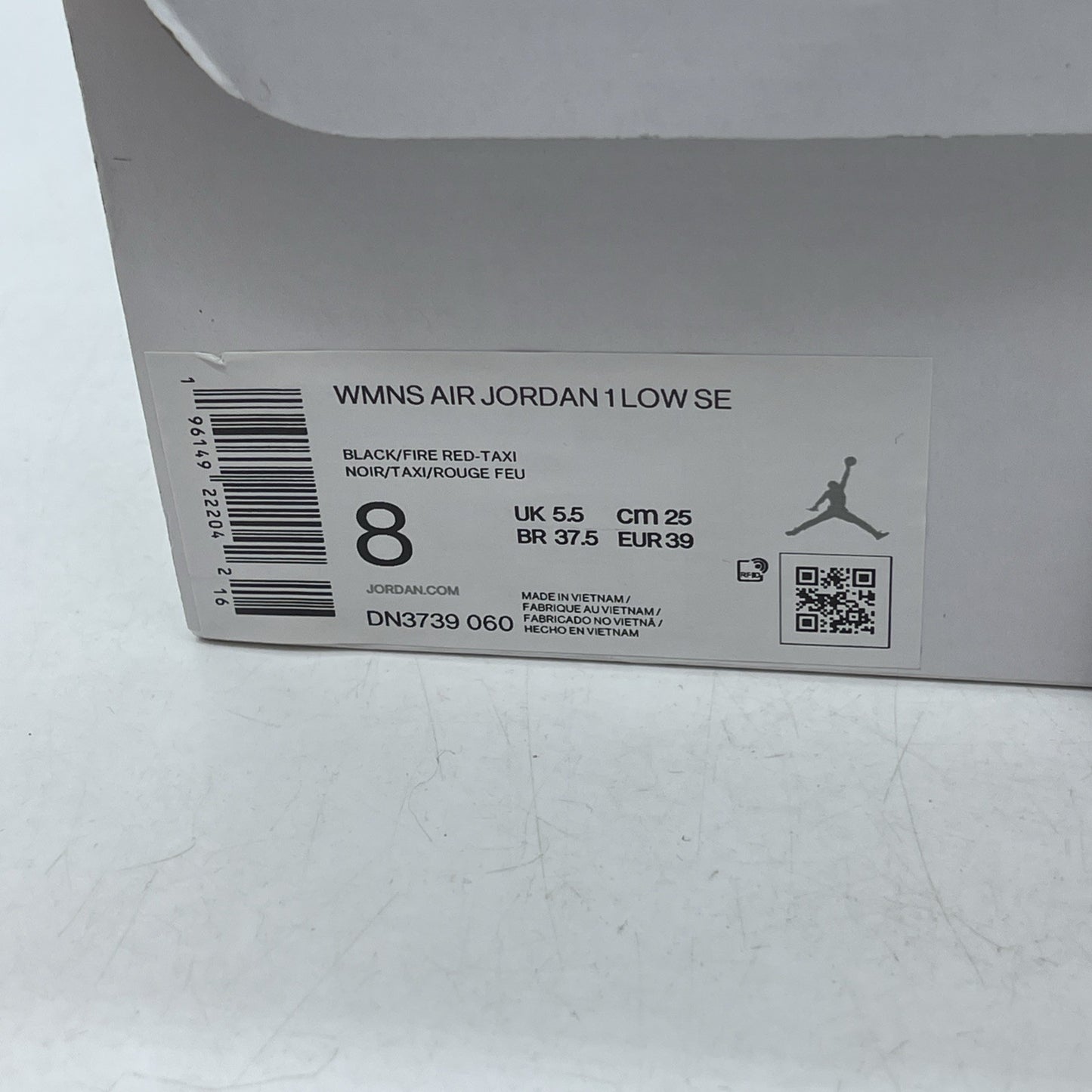 Size 8W - Air Jordan 1 SE Low Black Multi-Color (DN2739-060)