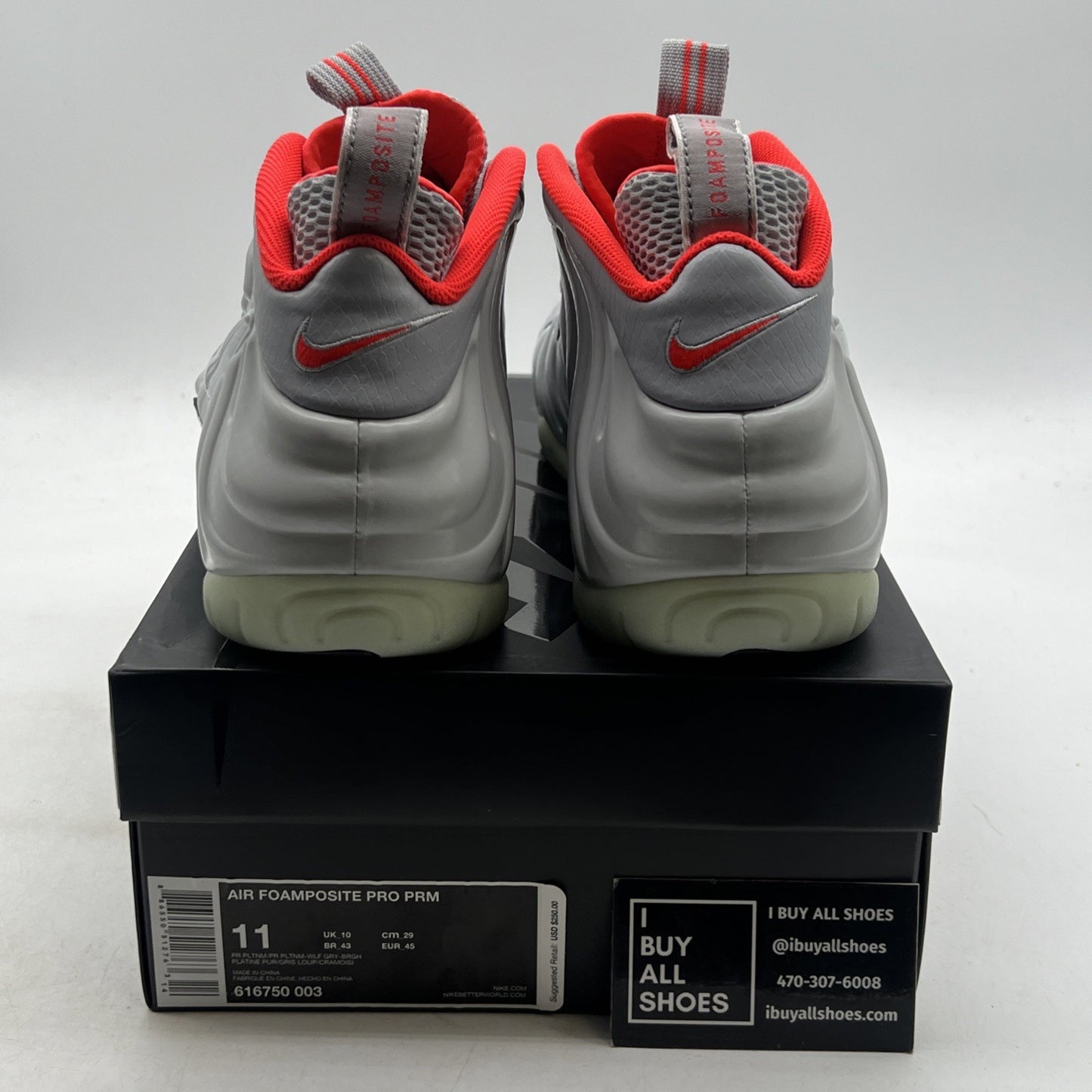 Size 11 - Nike Air Foamposite Pro Premium Pure Platinum (616750-003)