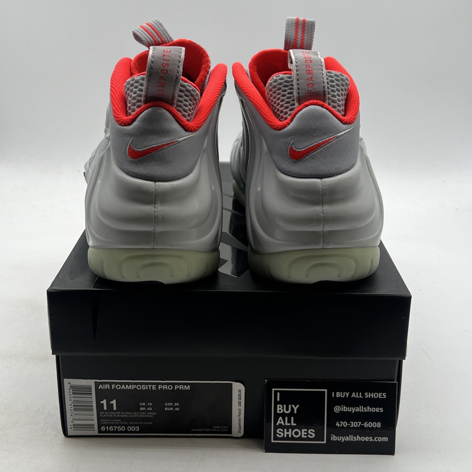 Size 11 - Nike Air Foamposite Pro Premium Pure Platinum (616750-003)