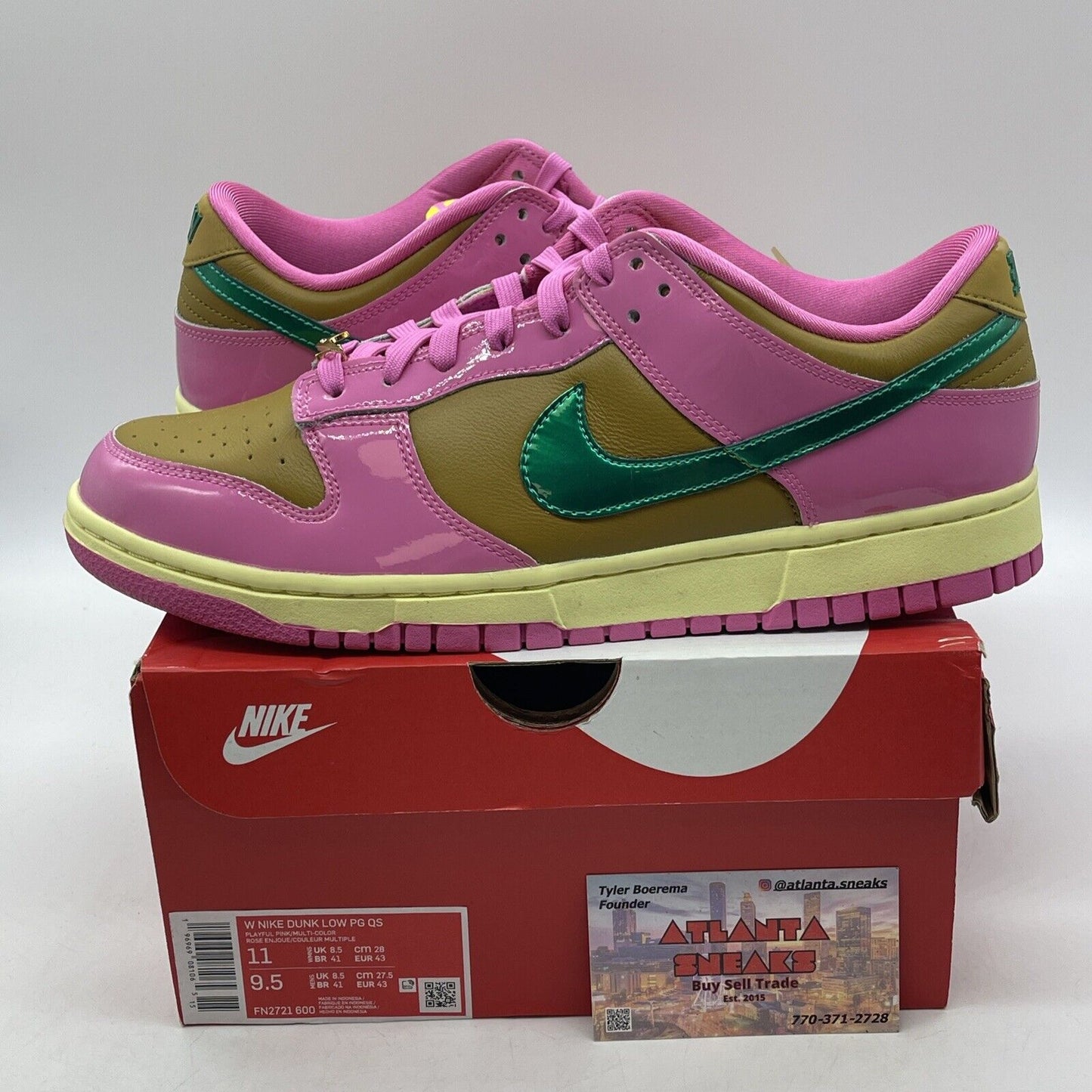 Wmns Size 11 - Nike Parris Goebel x Dunk Low Playful Pink Brown (FN2721-600)