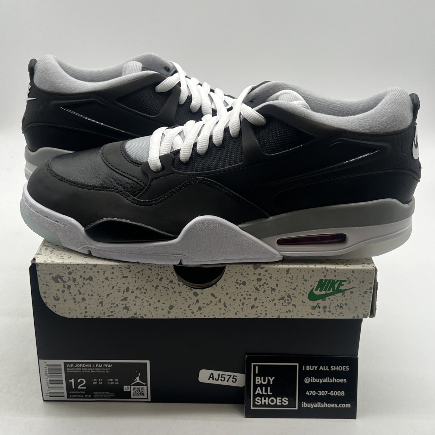 Size 12 - Air Jordan 4 RM Black Metallic (HV5184-010)