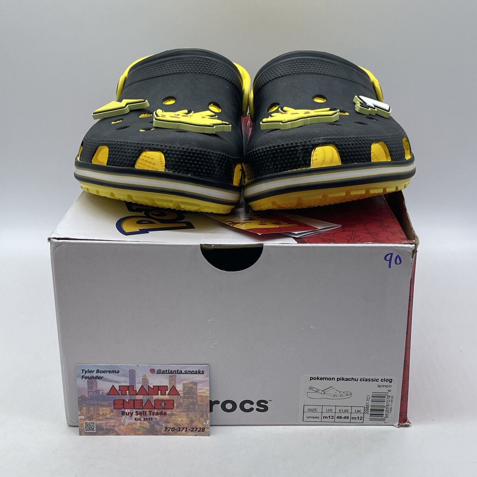 Size 13 - Crocs X Pokemon Pikachu Classic Clog Black Yellow Black (209887-7C1)