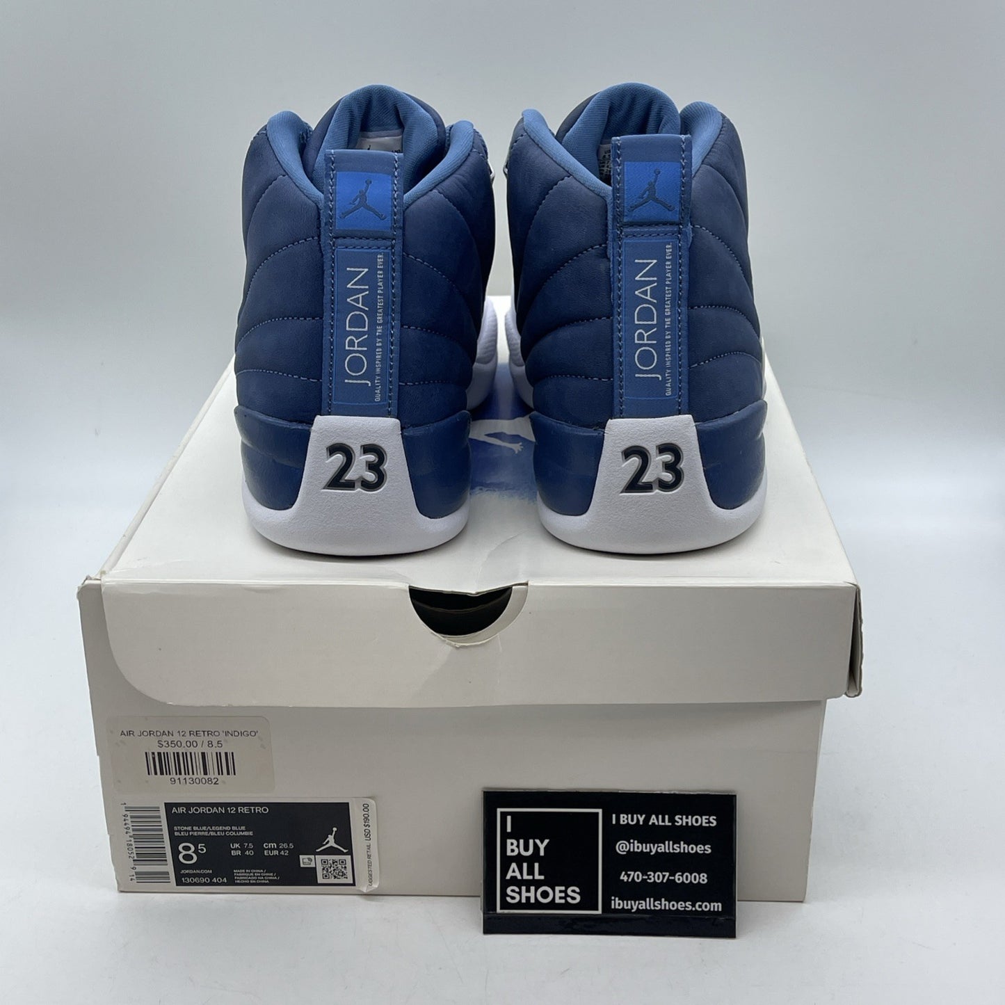 Size 8.5 - Air Jordan 12 Retro Indigo 2020 Suede Leather (130690-404)
