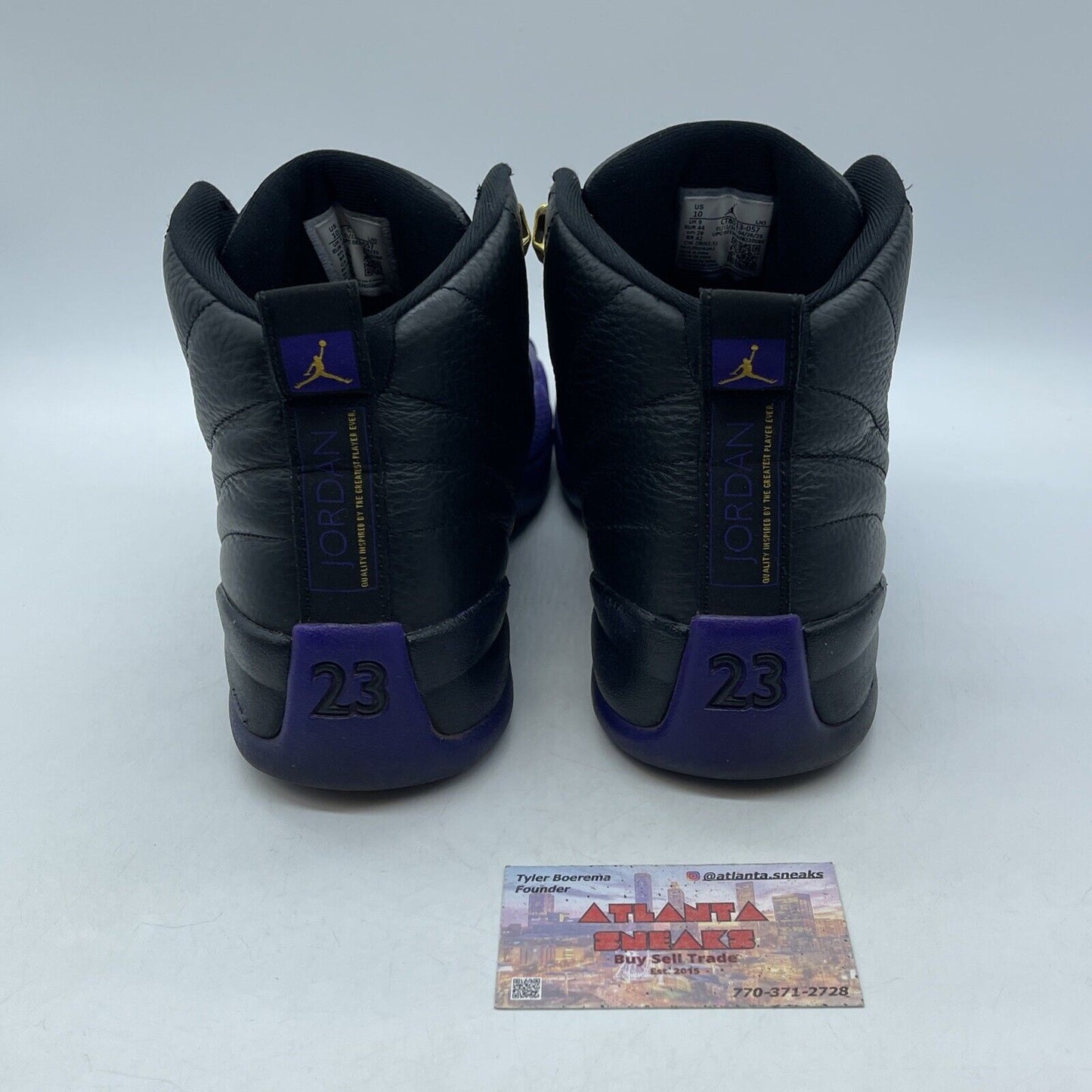 Size 10 - Jordan 12 Retro Mid Field Purple Gold Black Leather (CT8013-057)