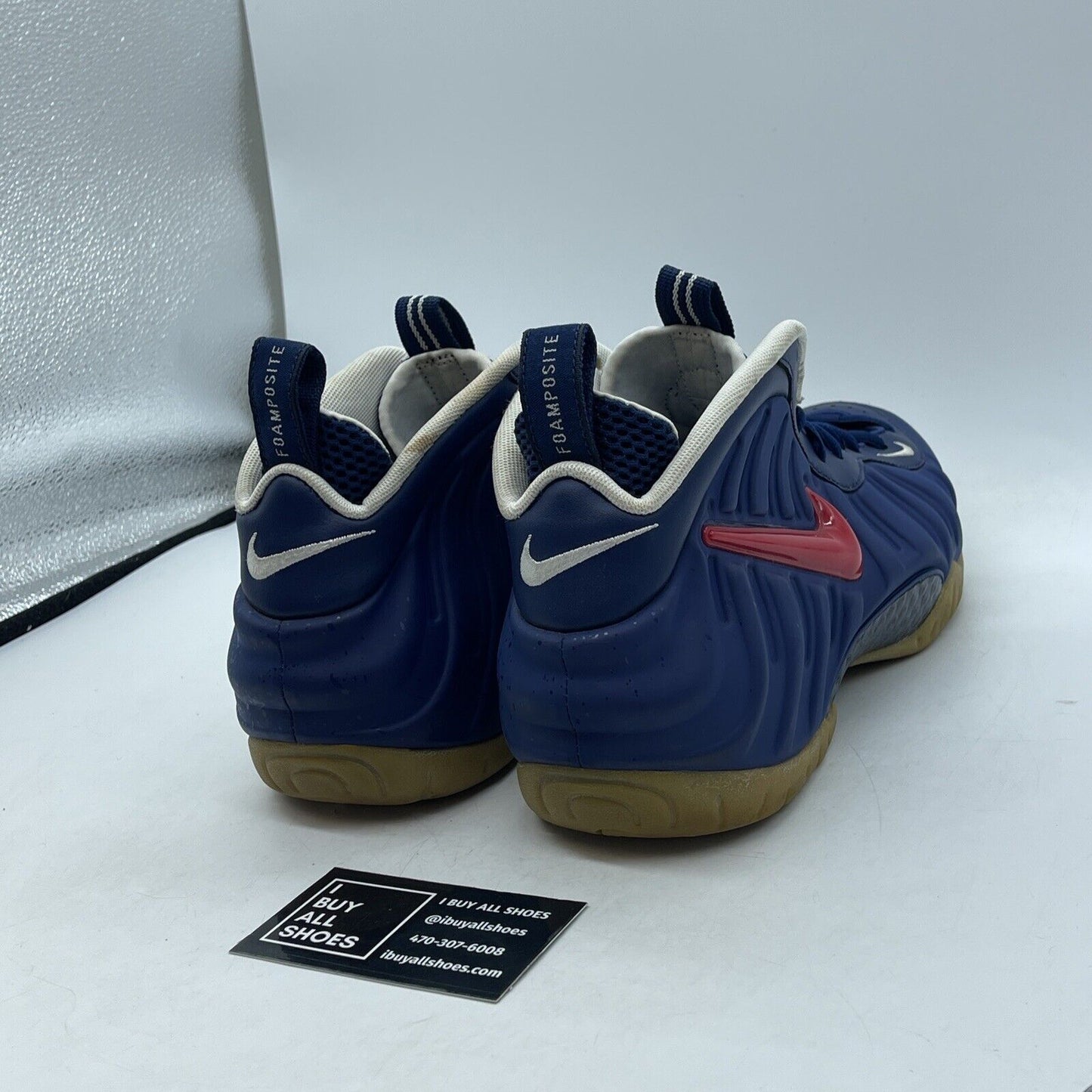 Size 9.5 - Nike Air Foamposite Pro USA Blue Red White Suede Leather (CJ0325-400)