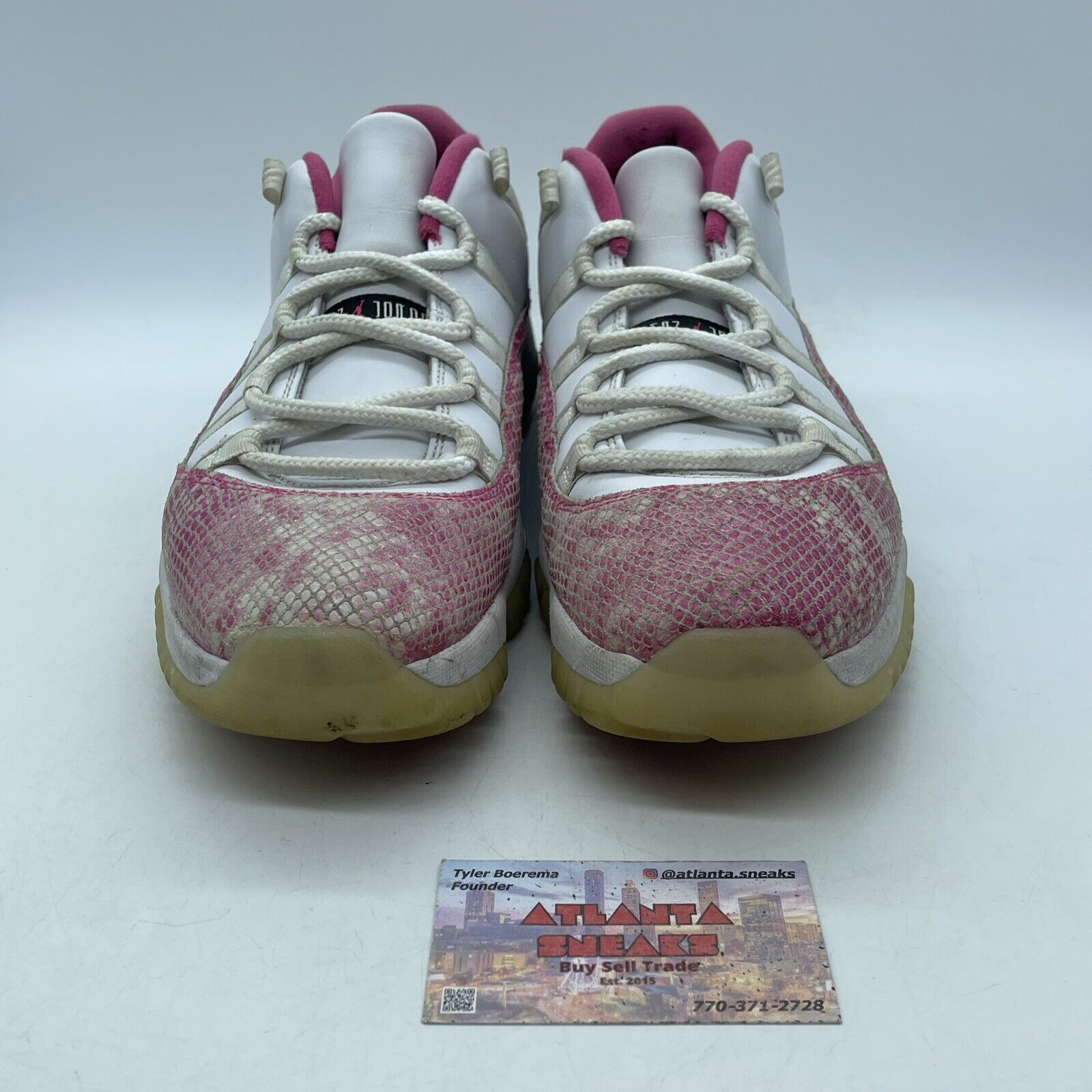 Size 11.5W - Air Jordan 11 Retro Low Pink Snakeskin Pink Suede (AH7860-106)