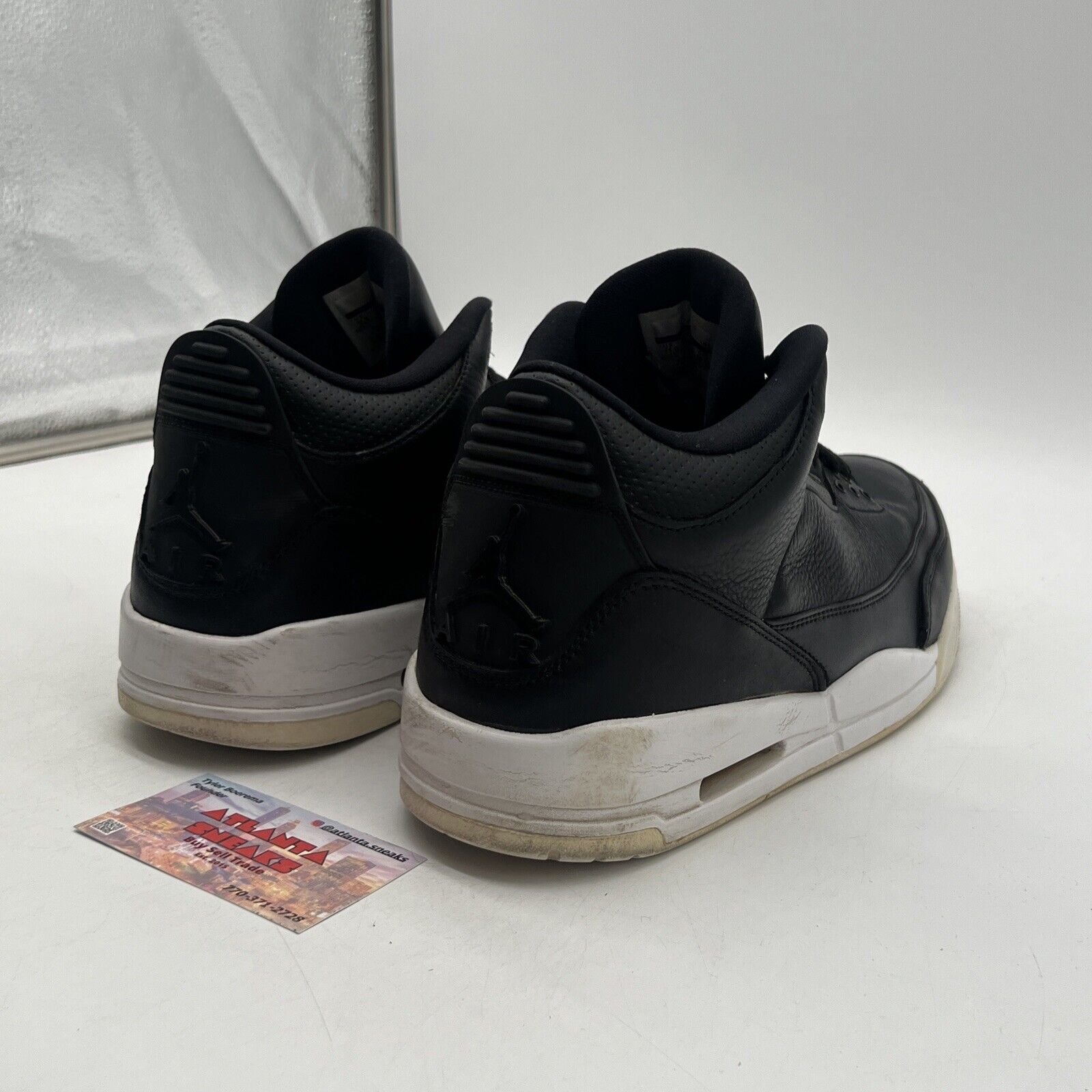Size 11.5 - Air Jordan 3 Retro Cyber Monday Black Leather (136064-020)