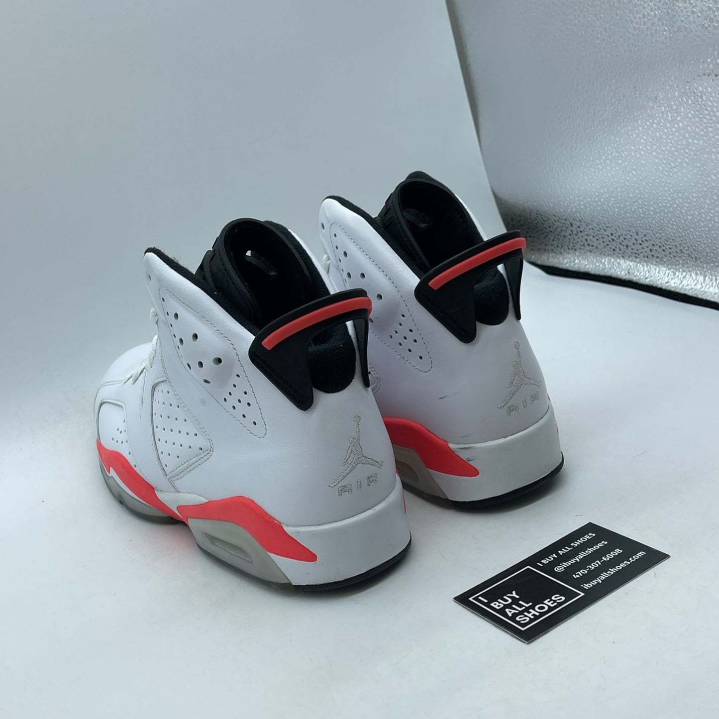 Size 9 - Air Jordan 6 Retro 'White Infrared' 2014 White Leather (384664-123)