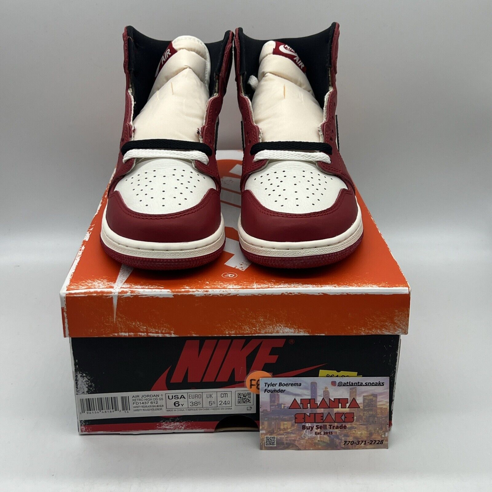 Size 6Y - Jordan 1 Retro High OG Chicago Lost & Found 2022 Brand New Og All