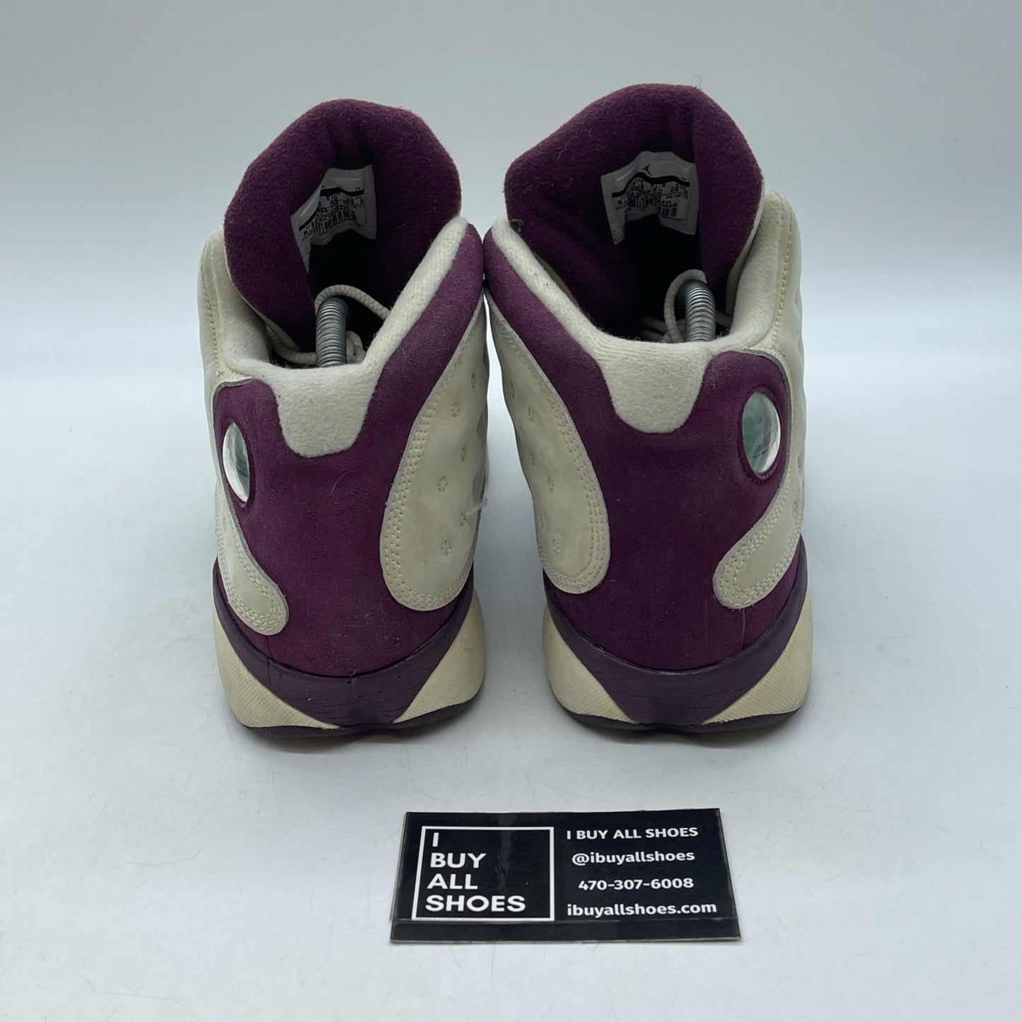 Size 8.5Y (GS) - Jordan 13 Retro Mid Bordeaux Purple Tan Suede (439358-112)