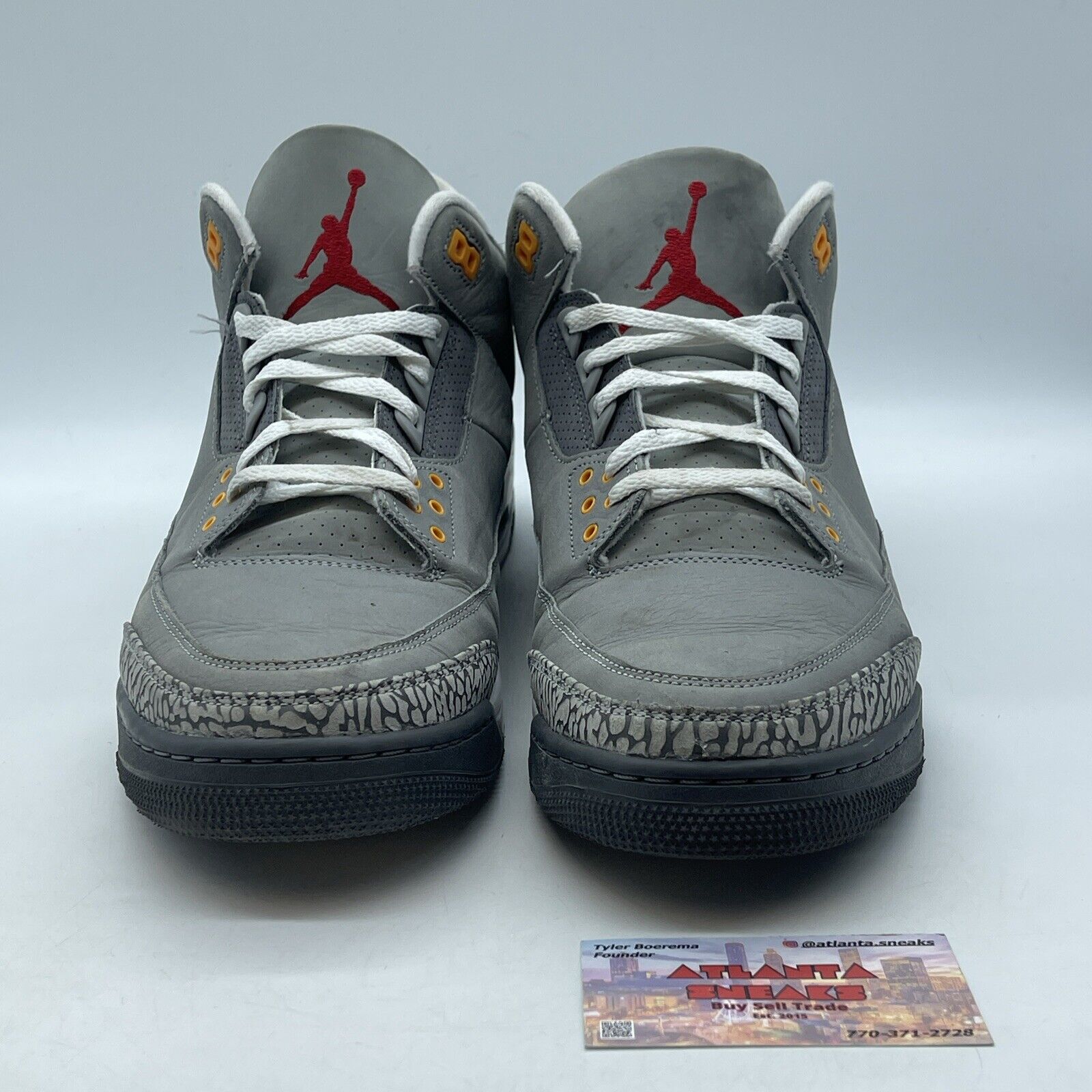 Size 13 - Jordan 3 Retro Mid Cool Grey White Black Red Orange (CT8532-012)