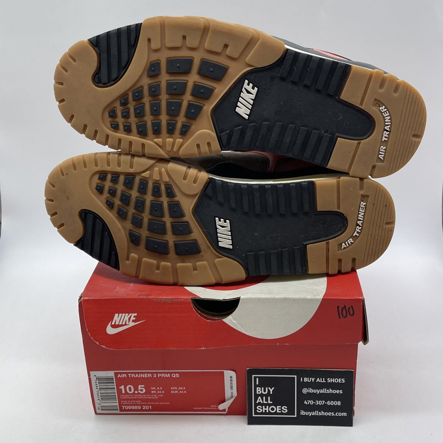Size 10.5 - Nike Air Trainer 3 Premium Super Bowl Brown Suede (709989-201)