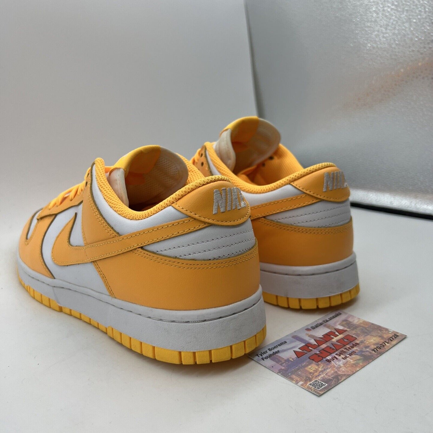 Size 10.5 - Nike Dunk Low Laser Orange W White Leather (DD1503-800)