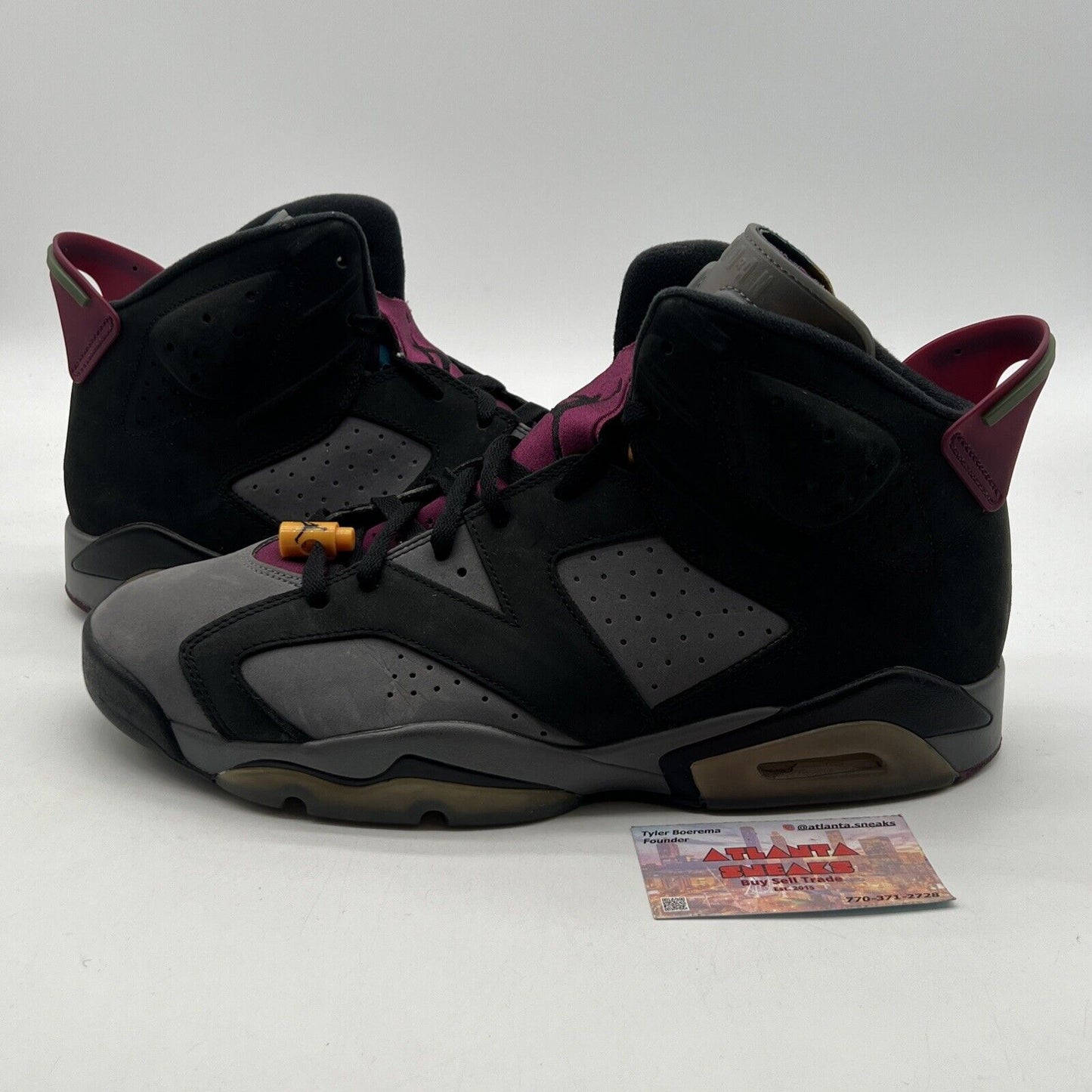 Size 13 - Jordan 6 Bordeaux Black Grey Maroon Yellow Suede (CT8529-063)