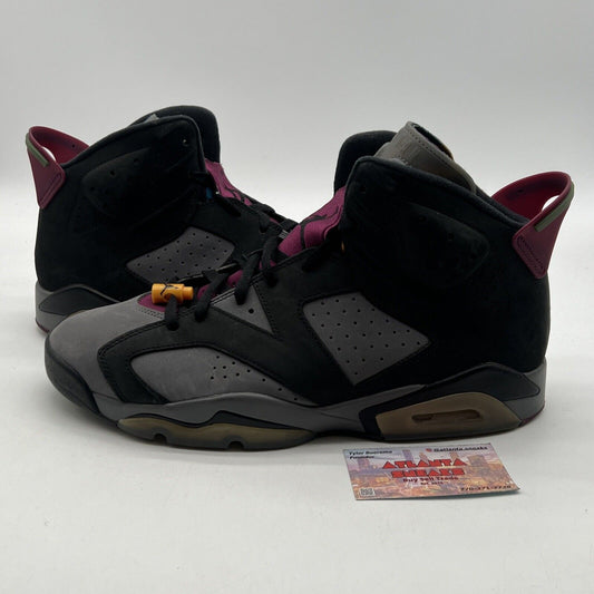 Size 13 - Jordan 6 Bordeaux Black Grey Maroon Yellow Suede (CT8529-063)