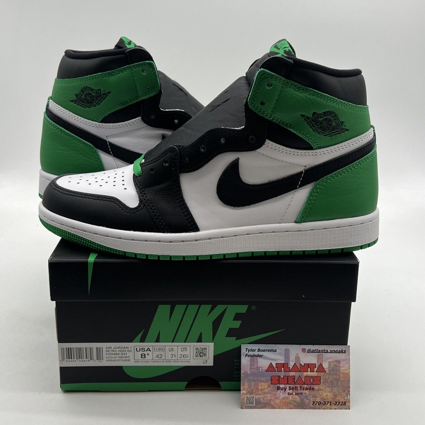 Size 8.5 - Air Jordan 1 Retro OG High Lucky Green (DZ5485-031)