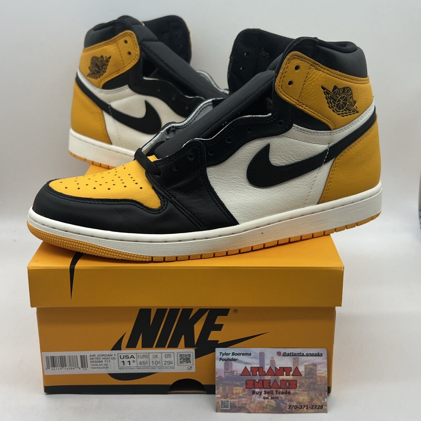 Size 11.5 - Jordan 1 Retro OG High Yellow Toe Brand New Og All