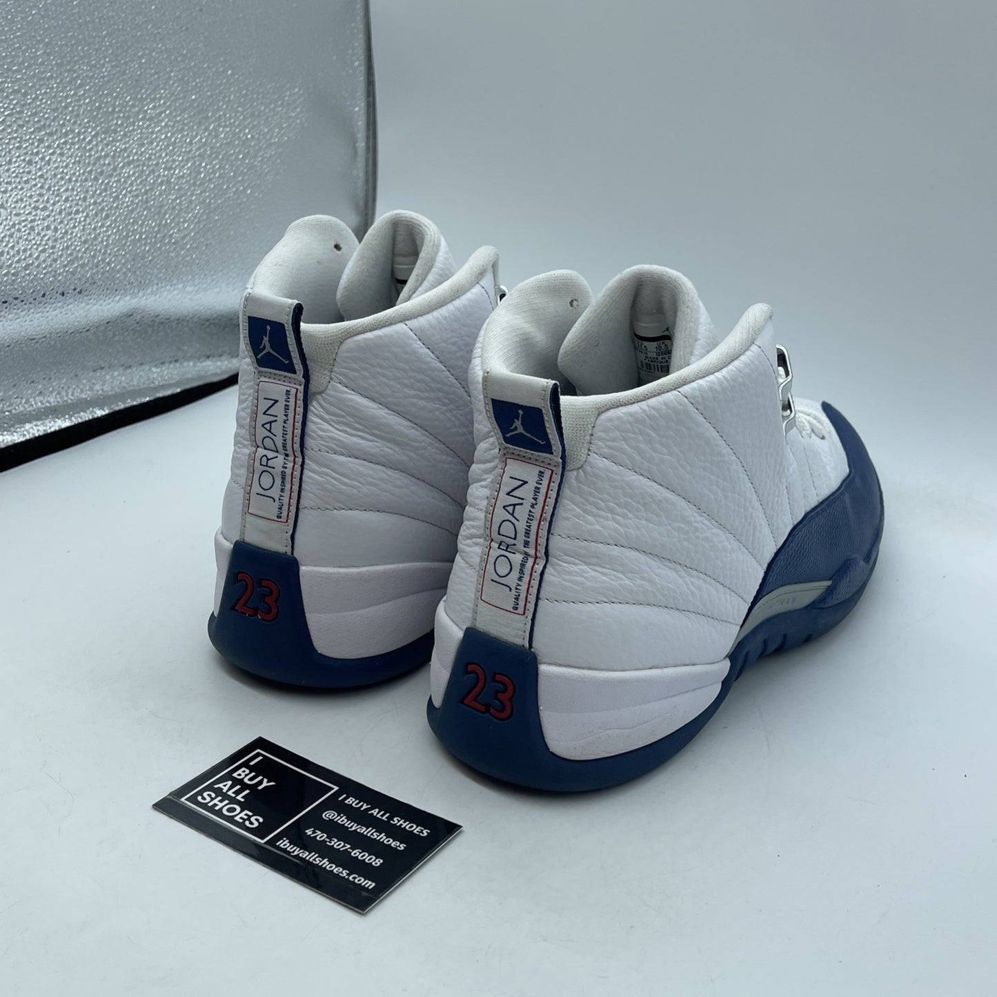 Size 11.5 - Jordan 12 Retro French Blue 2016 White Leather (130690-113)