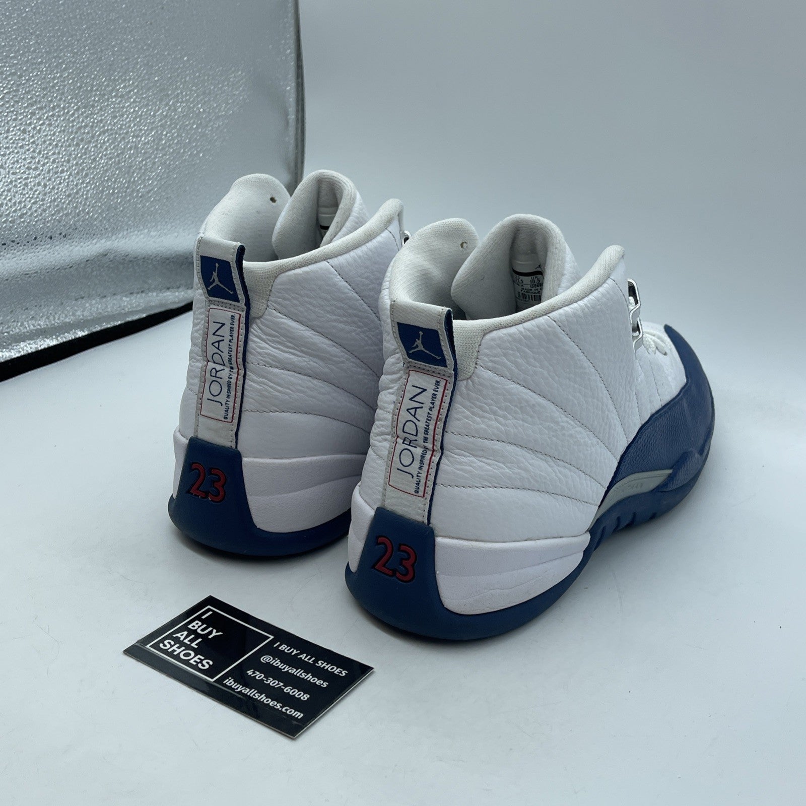 Size 11.5 - Jordan 12 Retro French Blue 2016 White Leather (130690-113)