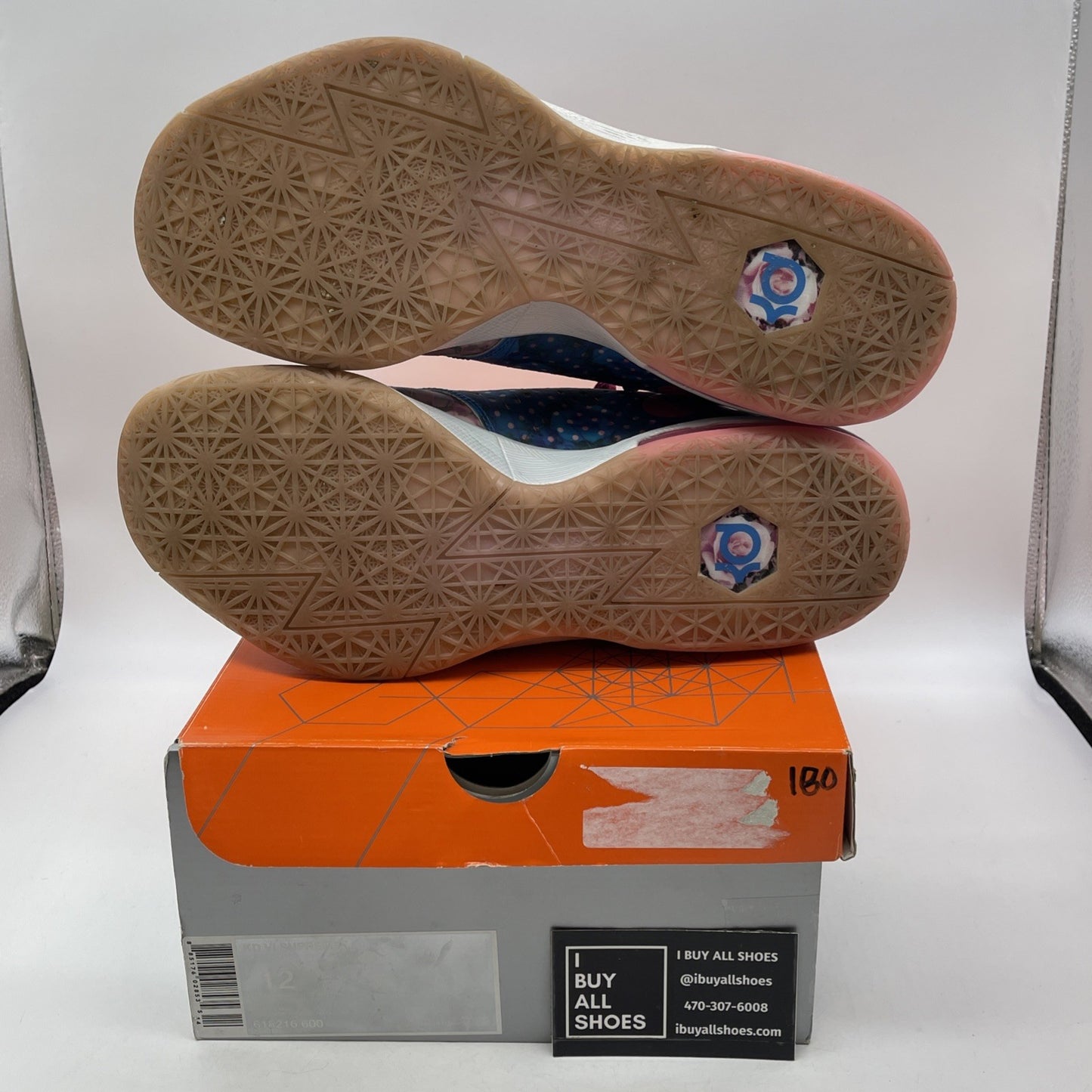 Size 12 - Nike KD 6 Supreme Aunt Pearl Blue Purple Leather (618216-600)