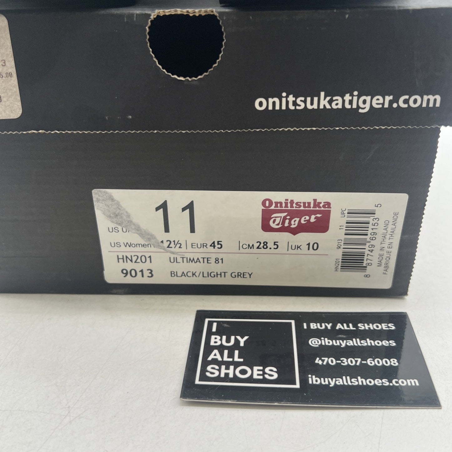 Size 11 - Onitsuka Tiger SERRANO Sneakers Unisex Black / Light Grey (HN201-9013)