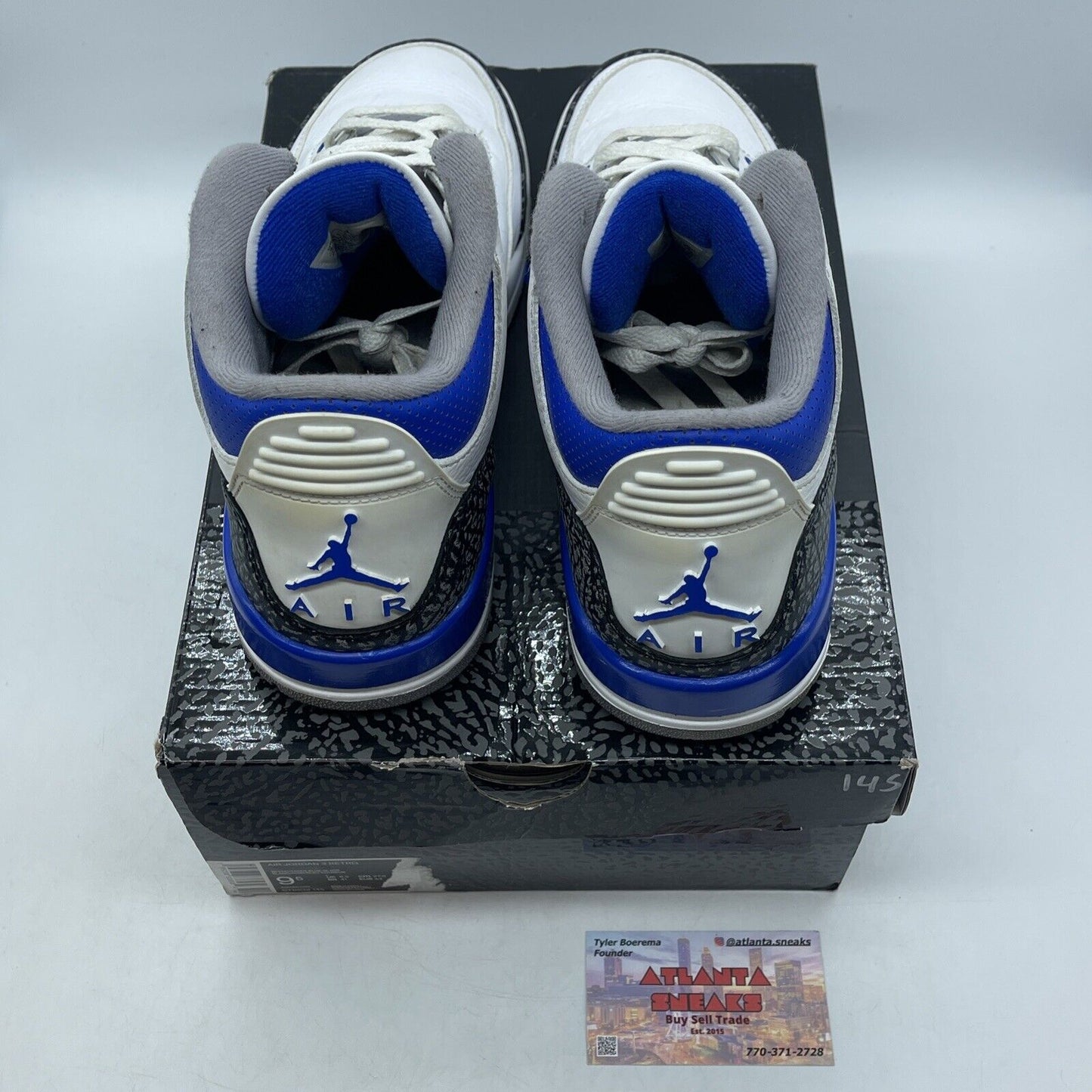 Size 9.5 - Jordan 3 Retro Mid Racer Blue White Gray Leather (CT8532-145)