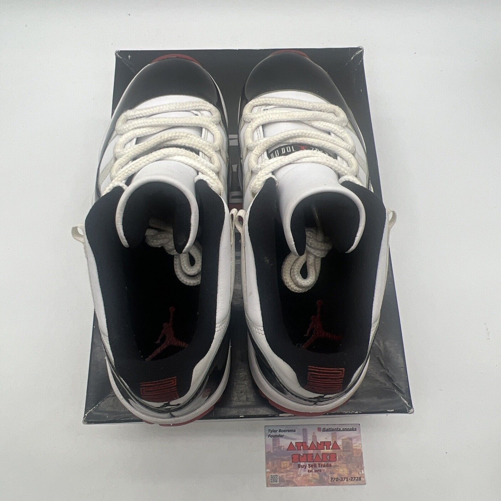 Size 8 - Jordan 11 Retro Low Concord-Bred White Black Red Leather (AV2187-160)